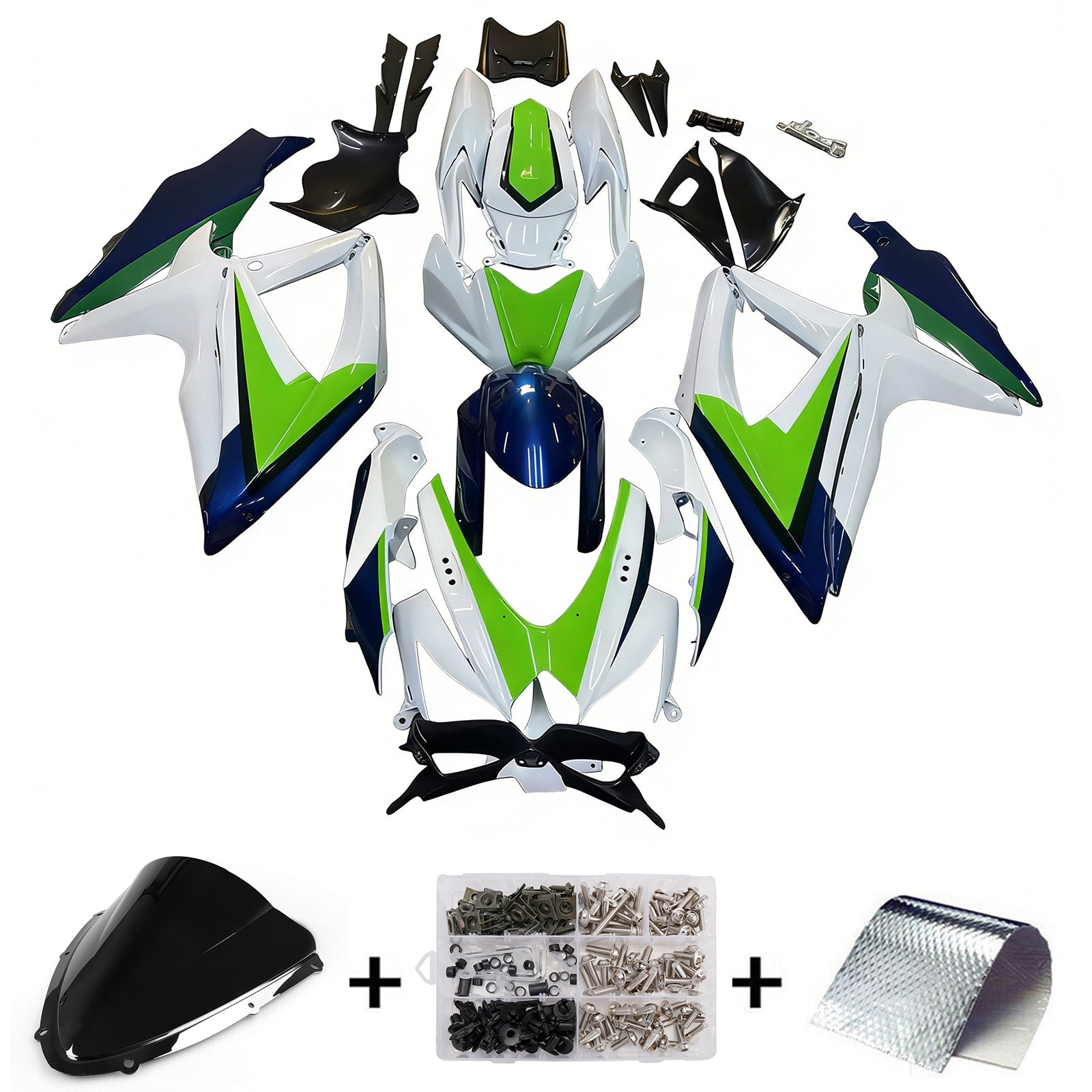 Kit de carénage par injection, carrosserie en plastique ABS, compatible avec Suzuki GSXR 600/750 2008-2009