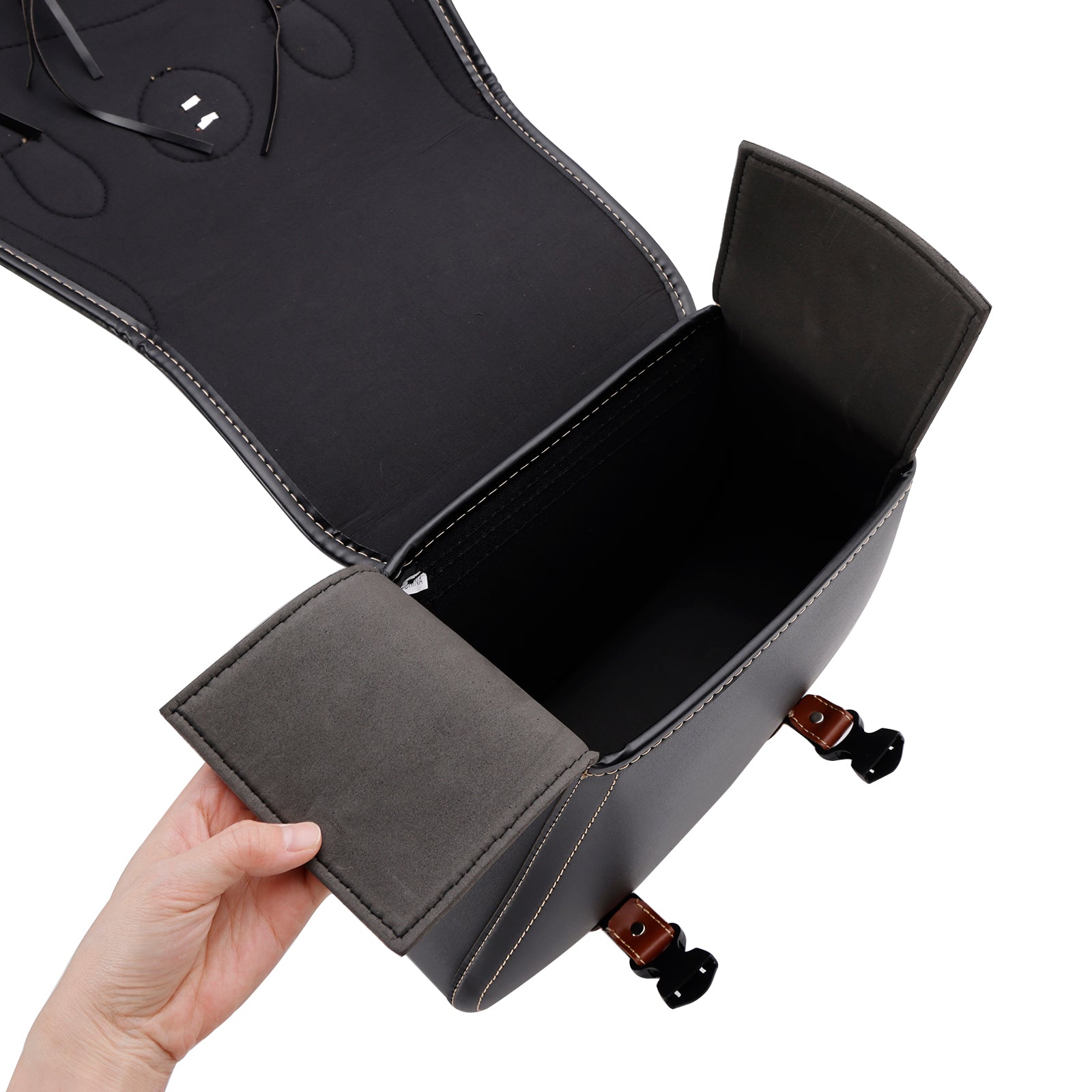 Črna bočna sedla vrečka 26 l za motocikel