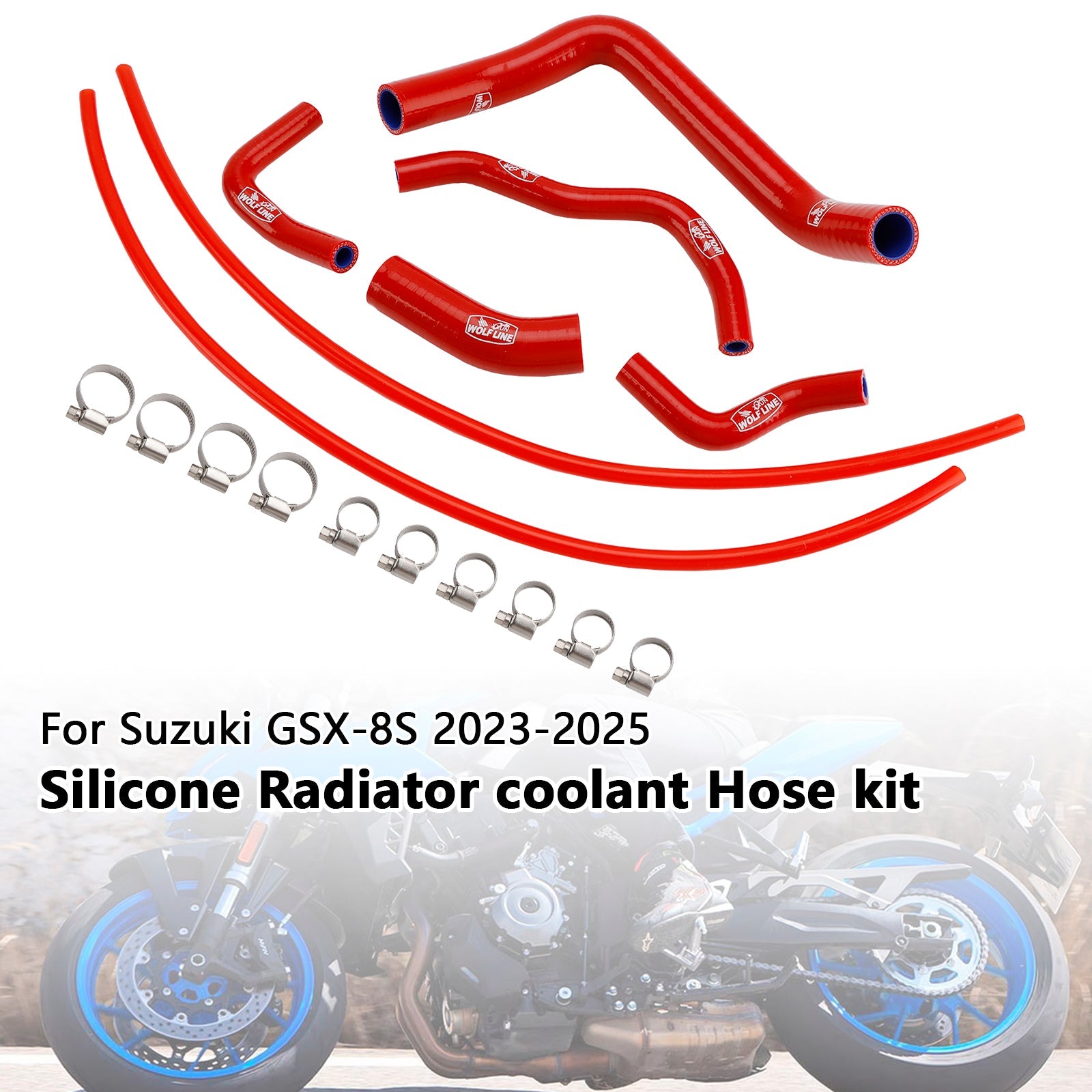 Durite de refroidissement en silicone pour radiateur Suzuki GSX-8S 2023-2025