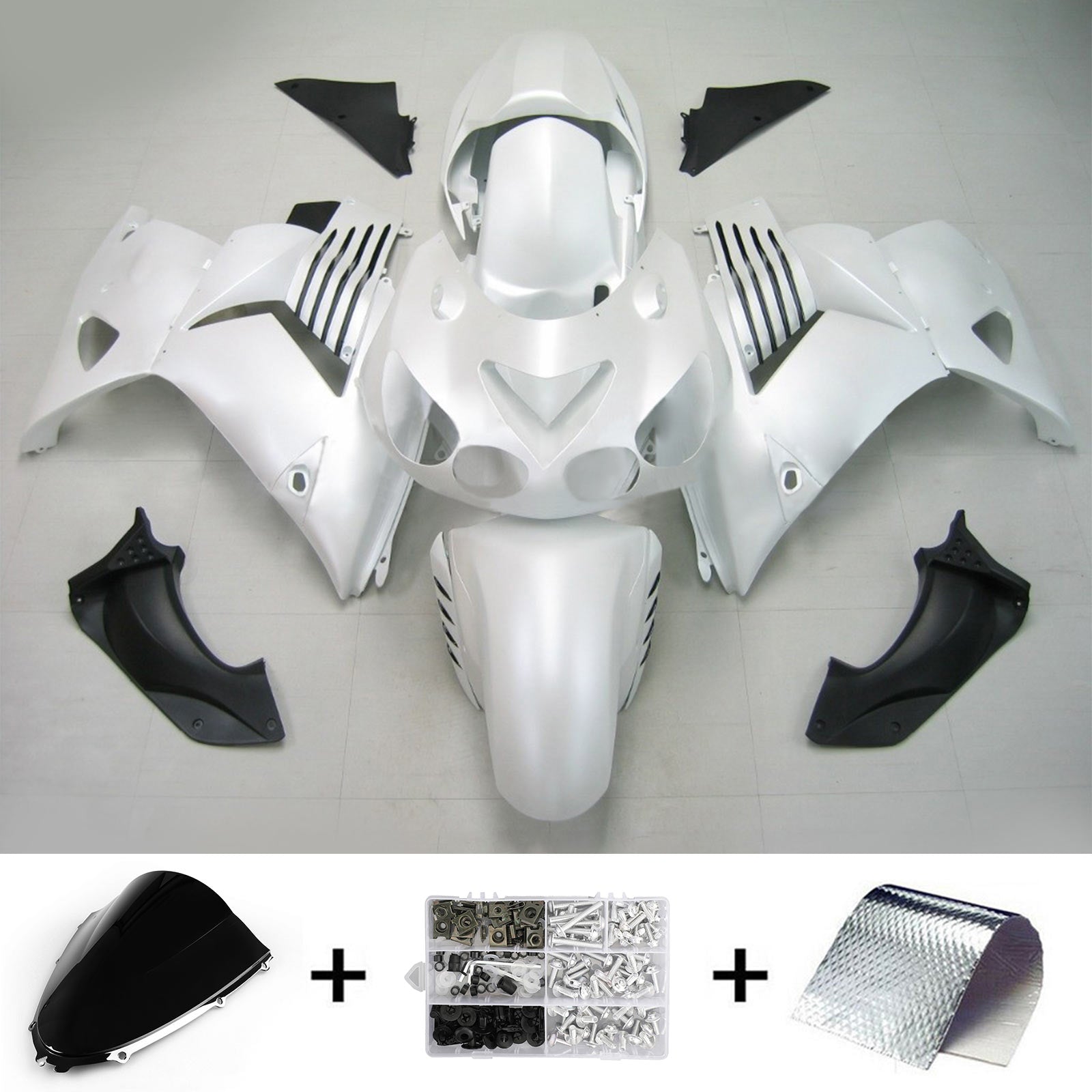 Kit di carenatura a iniezione, corpo in plastica ABS per Kawasaki ZX14R 2006-2011