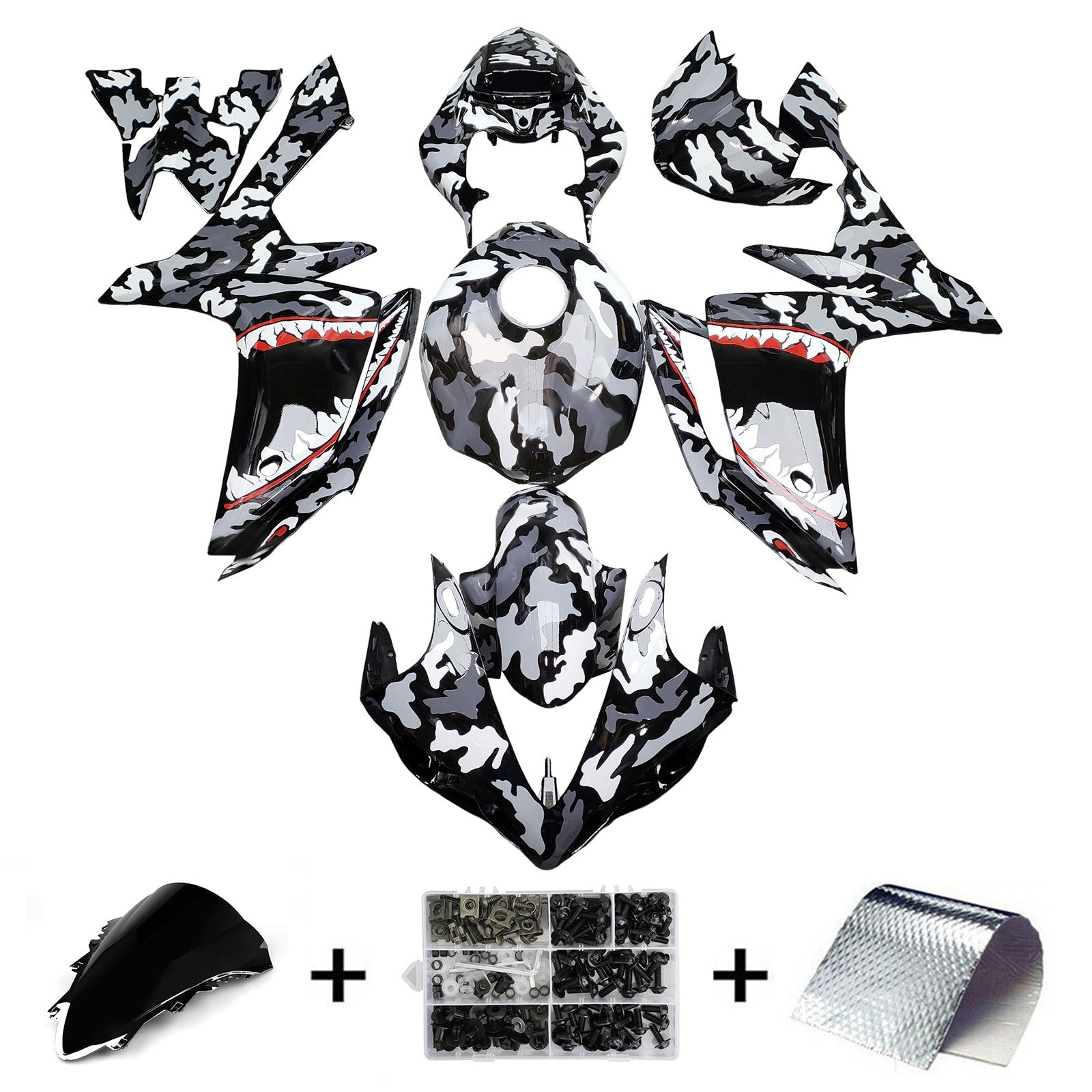 Kit carenatura iniettata in plastica ABS per Yamaha YZFR1 YZF-R1 2007-2008
