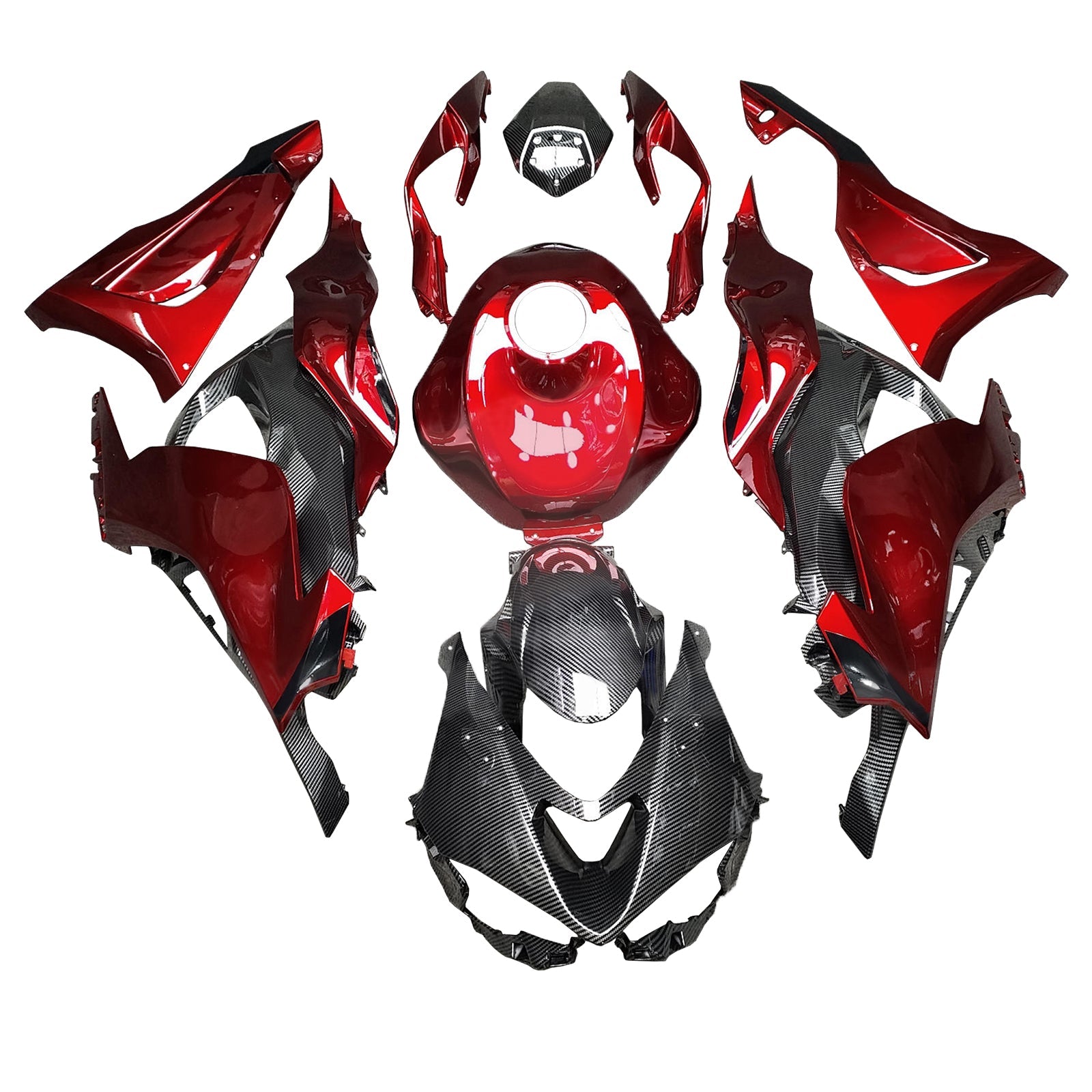 Kit di carenatura a iniezione, corpo di plastica ABS per Kawasaki ZX-6R 2024-2025