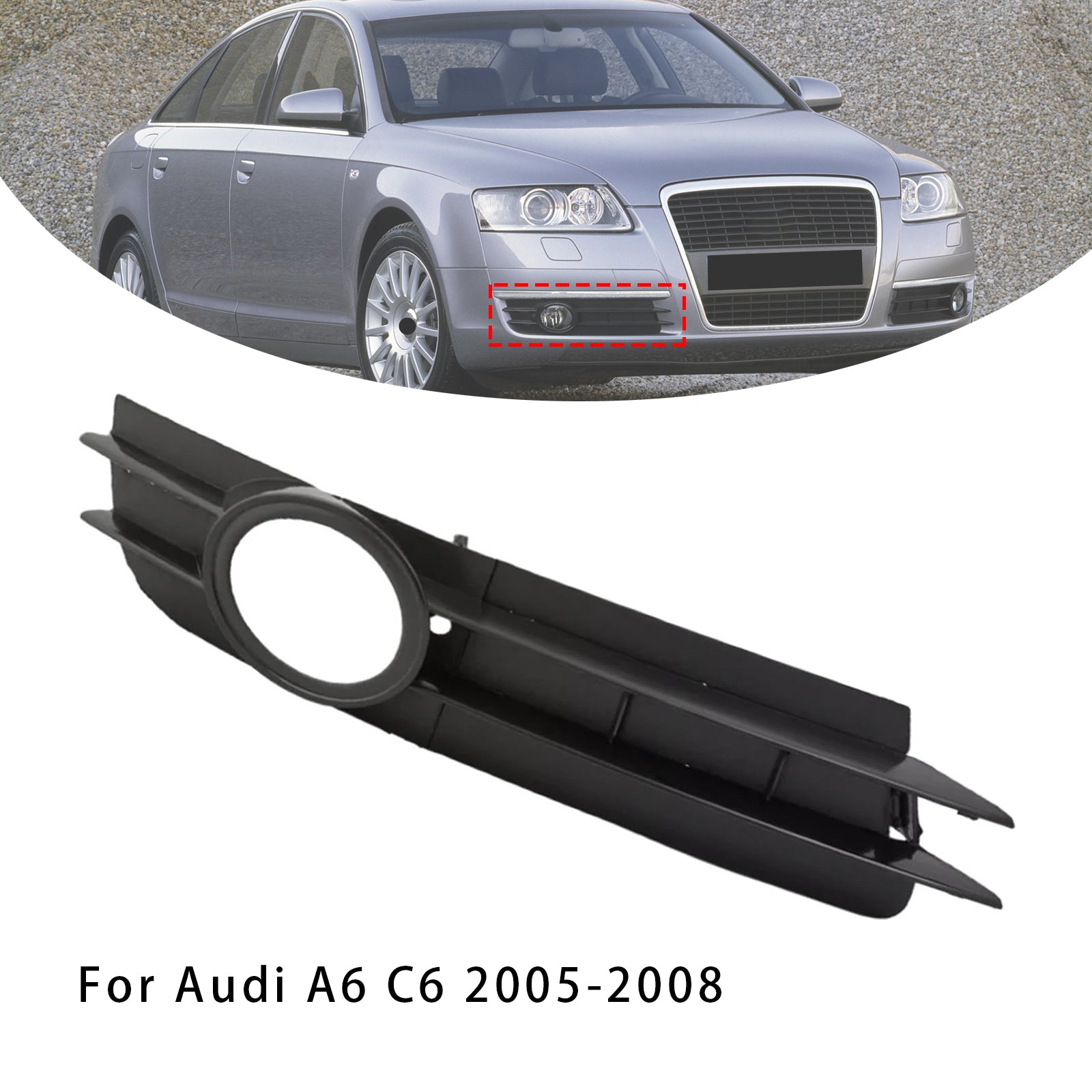 Grille de protection pour feu antibrouillard côté droit Audi A6 C6 2005-2008 4F0807682A