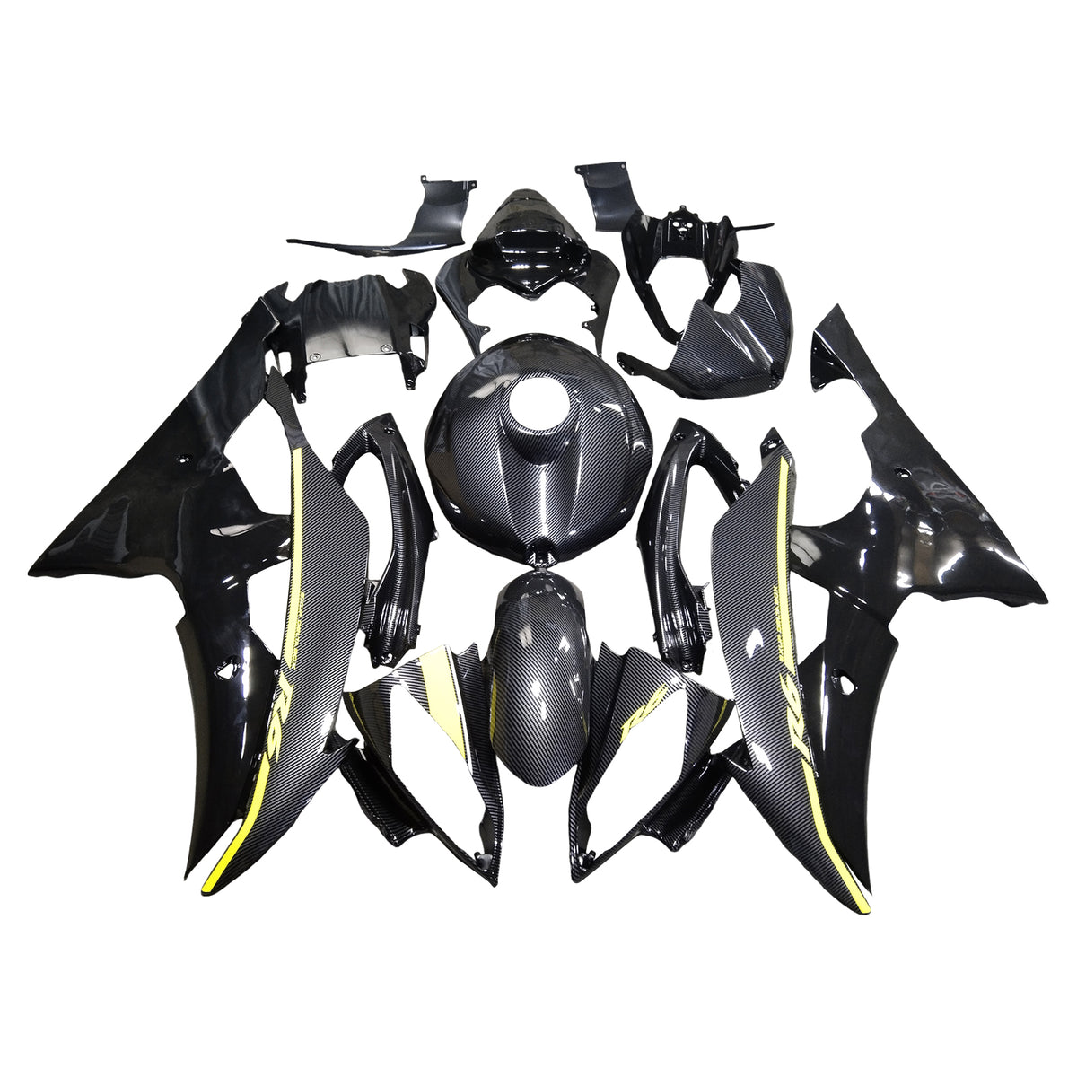 Verkleidungsset aus eingespritztem ABS-Kunststoff für Yamaha YZFR6 YZF-R6 2008–2016