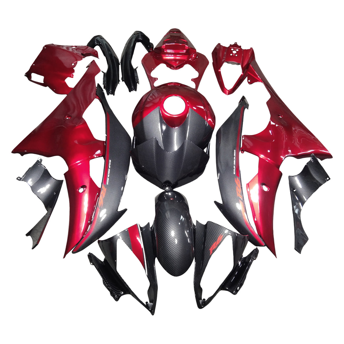 Kit de carénage injecté en plastique ABS pour Yamaha YZFR6 YZF-R6 2008-2016