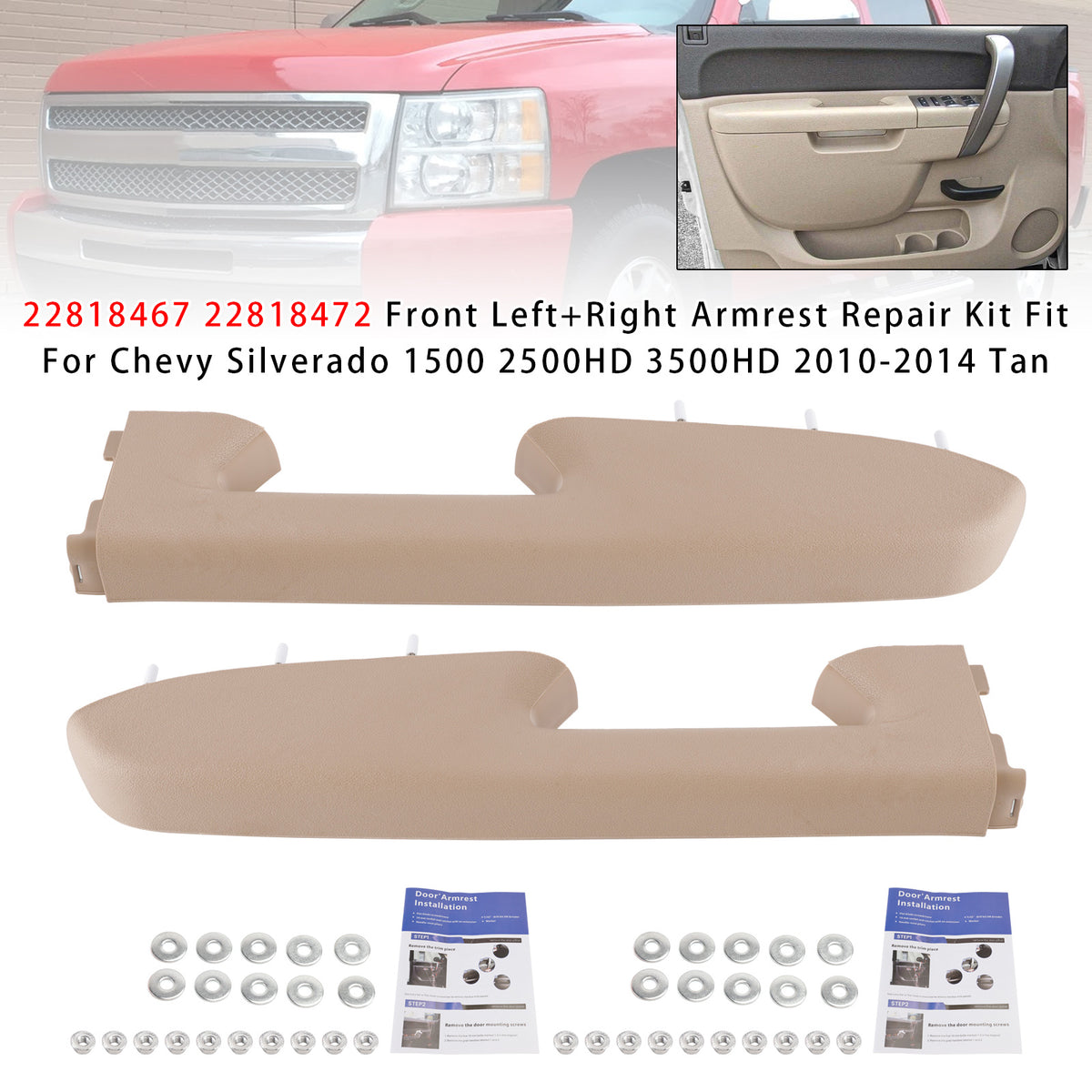 Reparatursatz für die vordere Armlehne für Sierra 3500 HD (2010–2014) – Teilenummer :  22818472