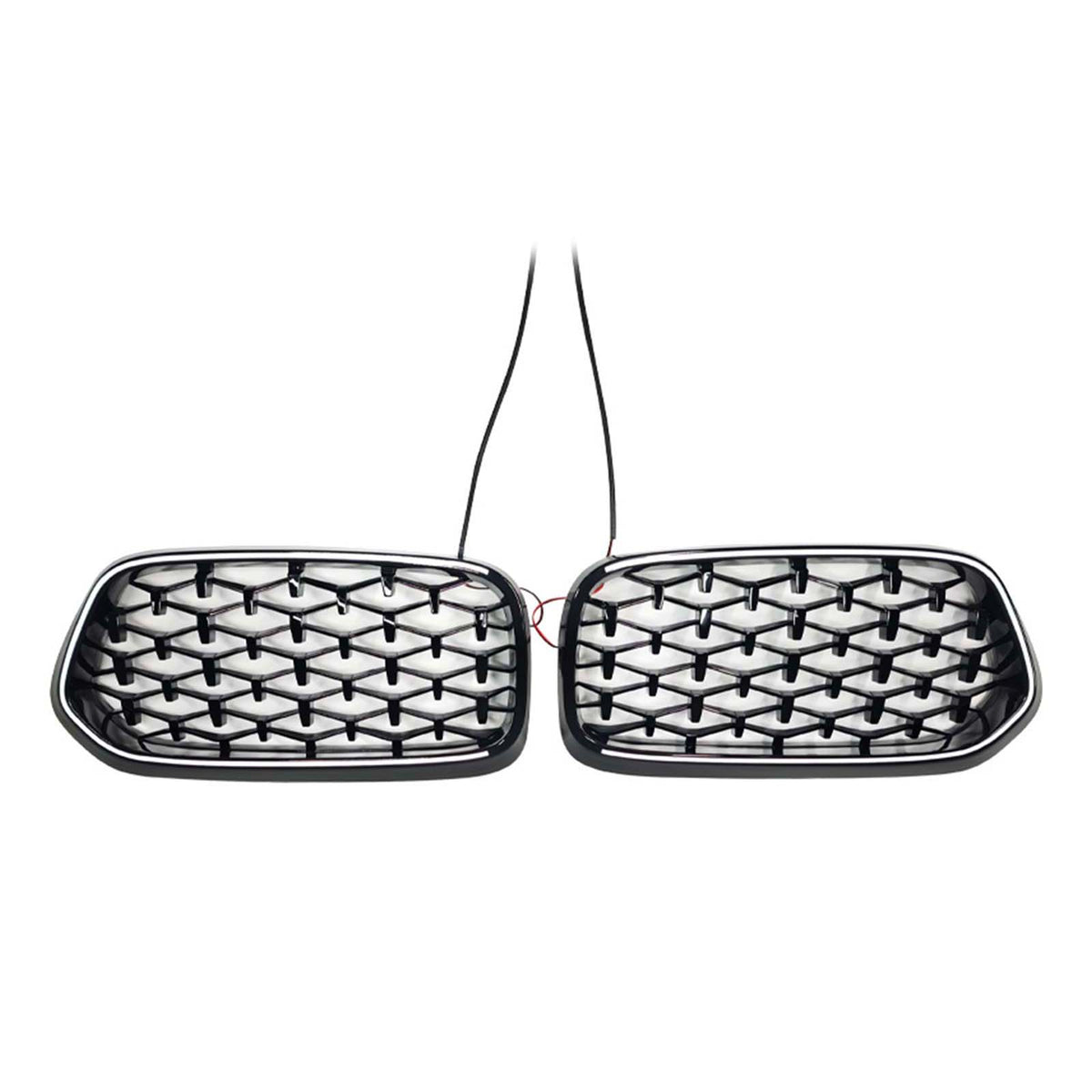 Black Front Bumper Grill Grille Pour BMW X2 Series F39 2018-2023 Diamond