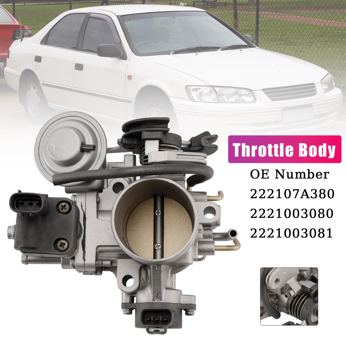 Gasklephuis 22210-03080 voor Toyota Camry Solara MCV20 SXV20 1998-2001