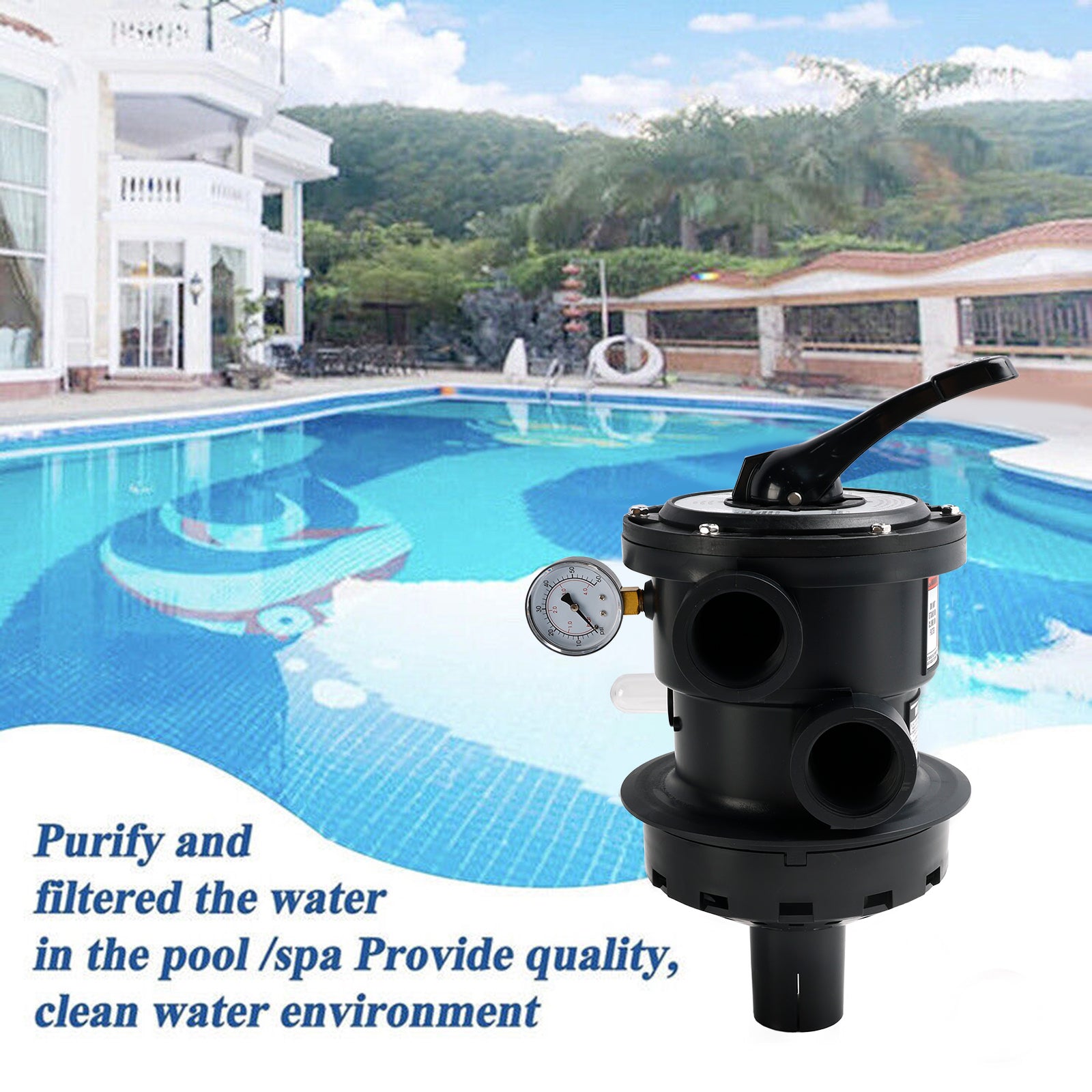 SP0714T Vari-Flo Commande 1-1/2" (1,5 pouces) FIP Montage Supérieur Vanne Multiport Pour Hayward