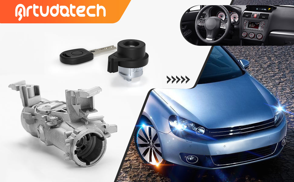 Audi VW Golf SEAT 1K0905851B Sistema de encendido con llave de cilindro de cerradura