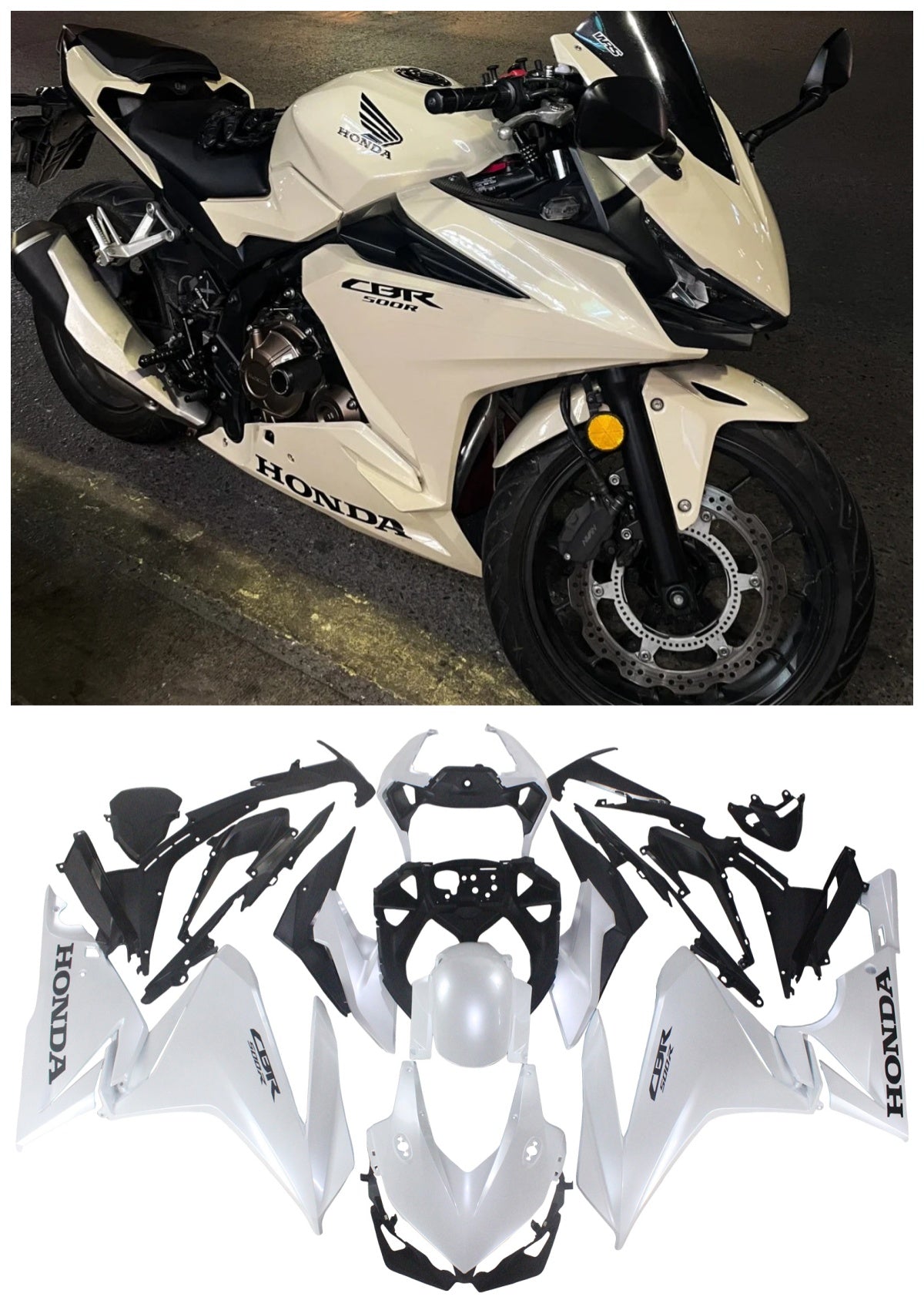 Amotopart Honda CBR500R 2022-2023 ABS kunststof carrosseriekuipset