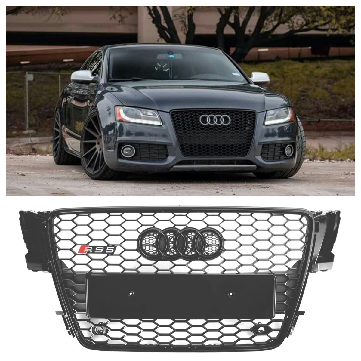 Audi A5/S5 B8 2008-2012 Calandre Sport Alvéolée Style RS5