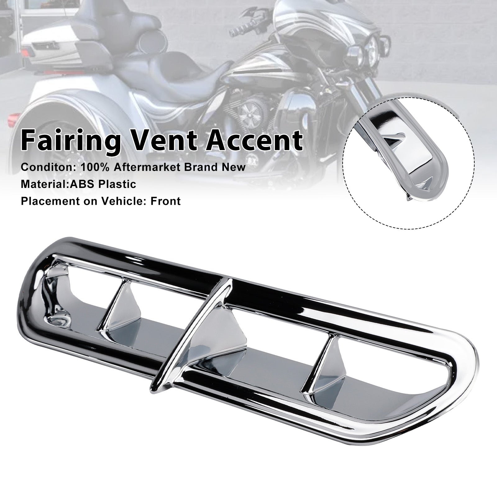 Grille d'aération décorative pour Touring Electra Street Trike Glide Ultra 2014-2022