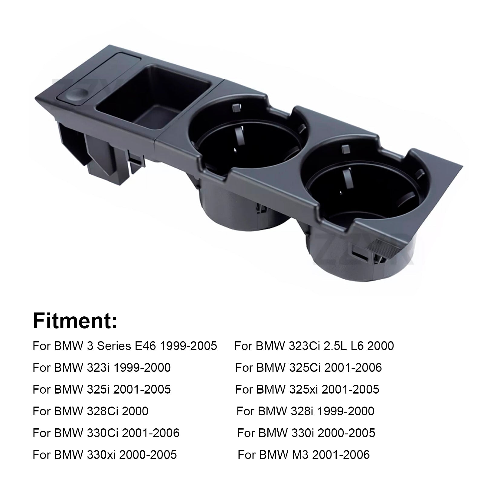 Czarny urzędnik do przedniej konsoli i portfela 51168217953 dla BMW E46