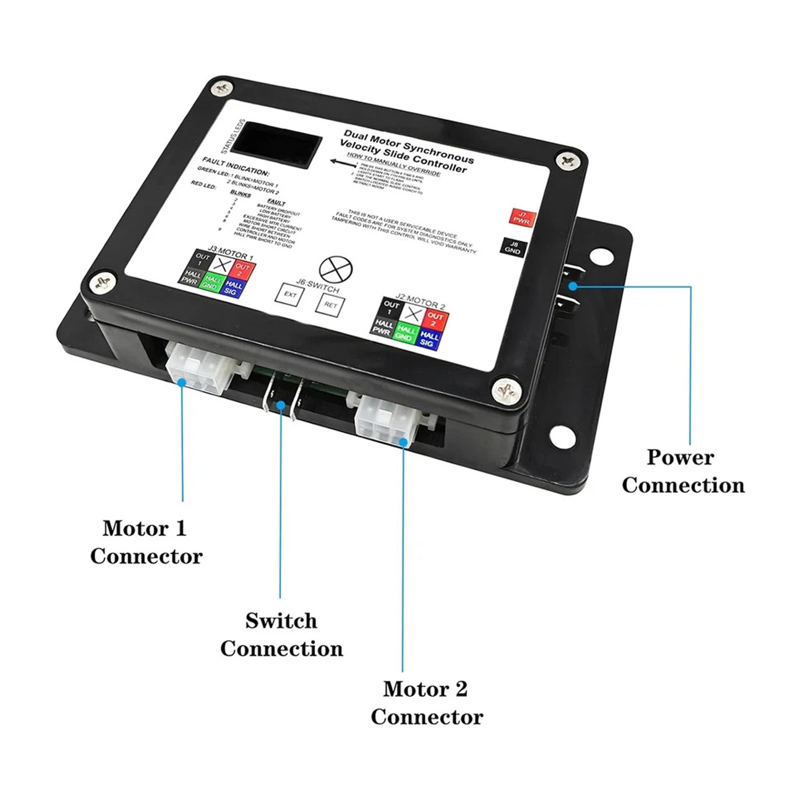 Synchrone snelheidsschuifregelaar met dubbele motor 13398-D0 voor Lippert V-Sync II