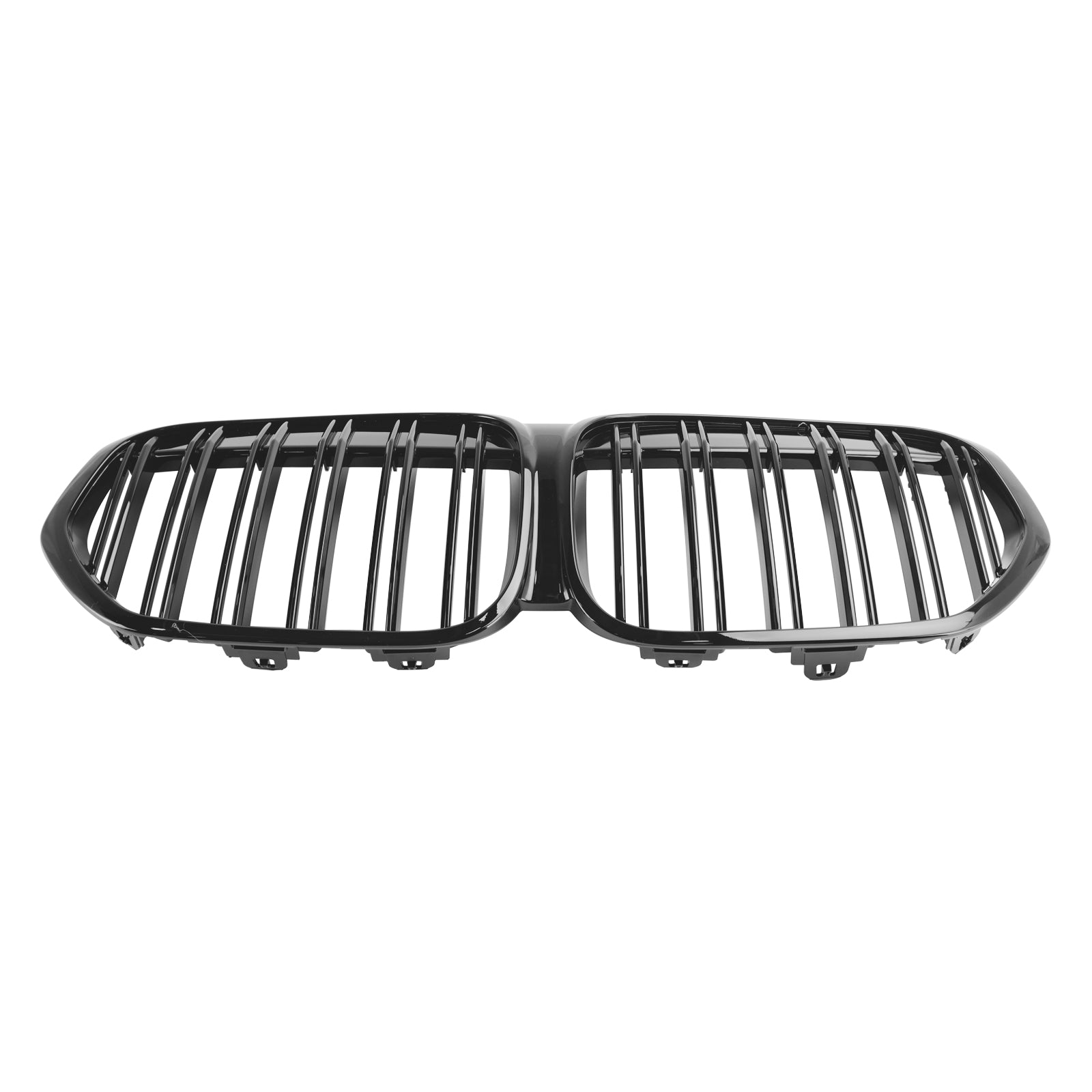Gloss Black Front Nier Grill Grill voor BMW X1 F48 F49 2019-2021 Dubbele lat