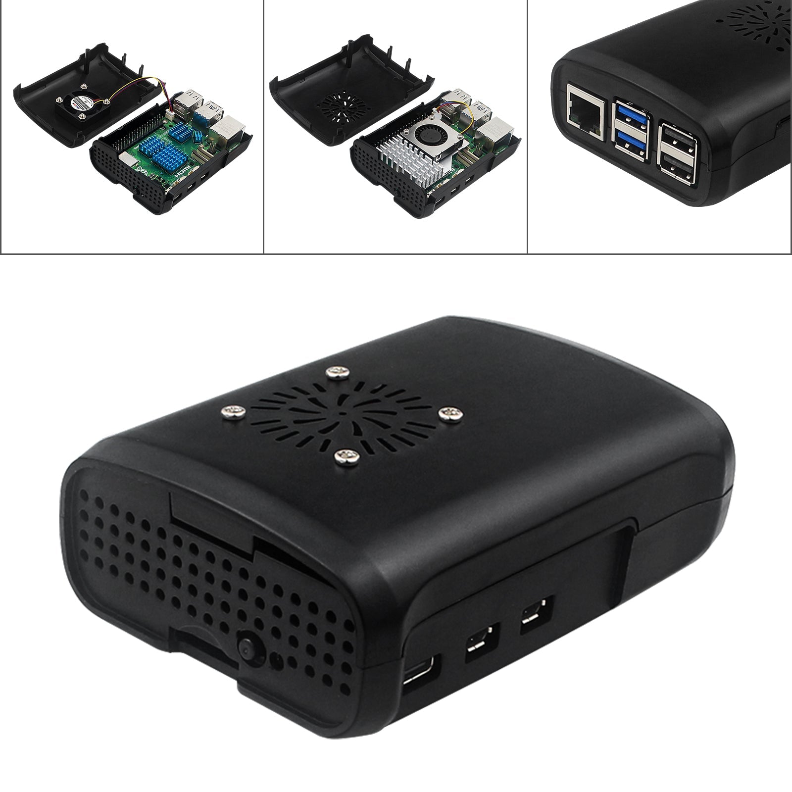 Beschermingsschaal gegoten door ABS -injectie voor frambozen PI5/5B met actieve radiator