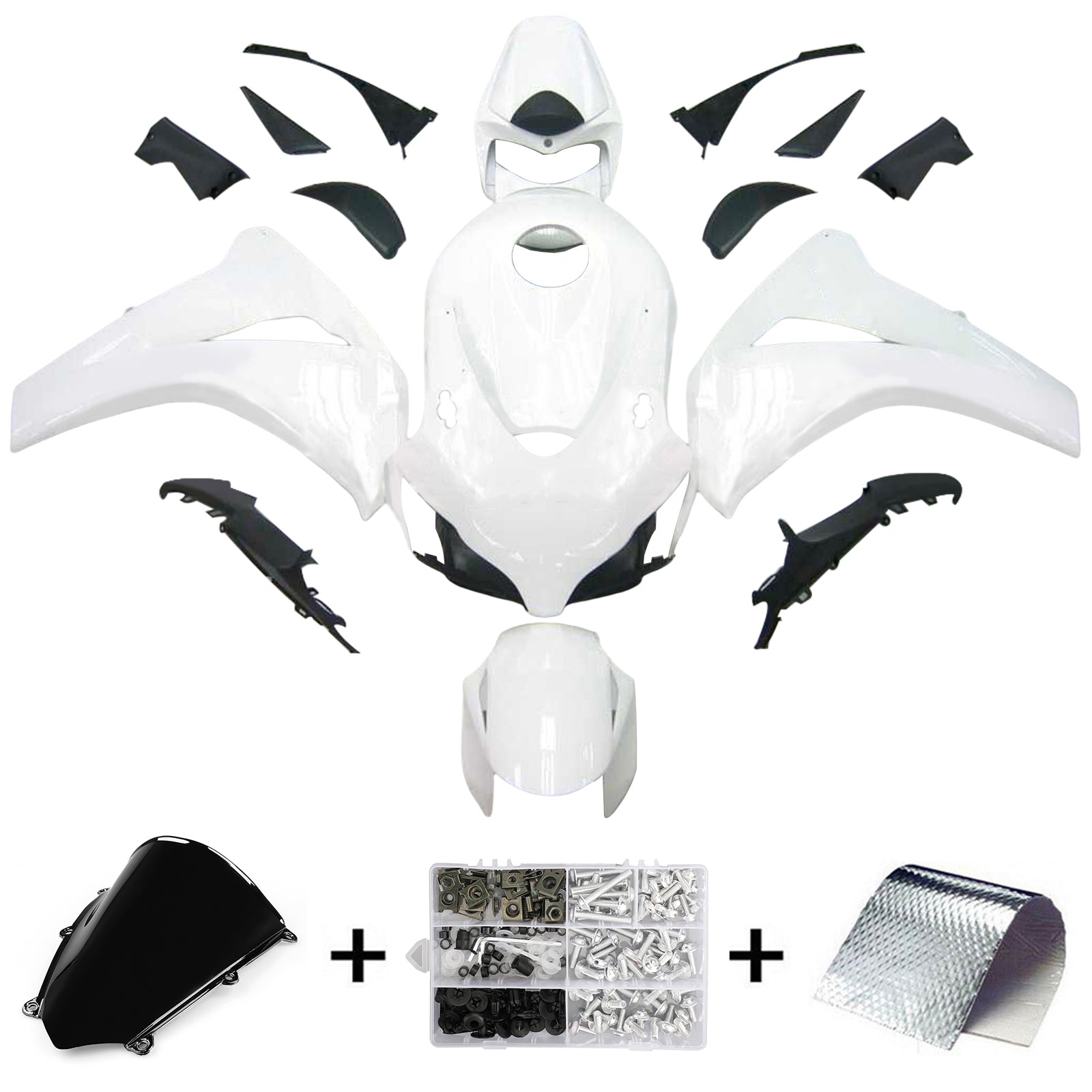 Kit de carénage injecté en plastique ABS pour Honda CBR1000RR 2008-2011