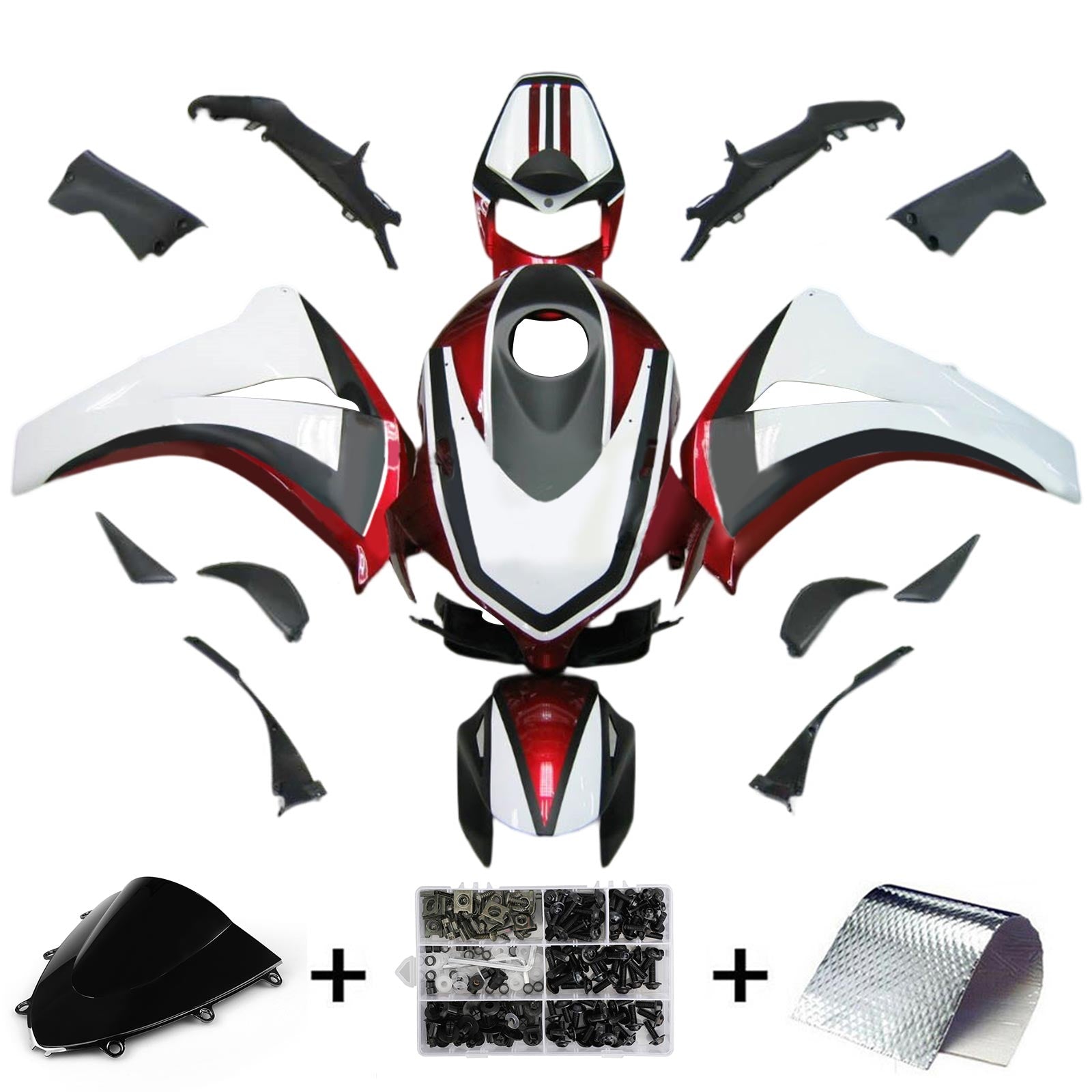 Kit de carénage injecté en plastique ABS pour Honda CBR1000RR 2008-2011