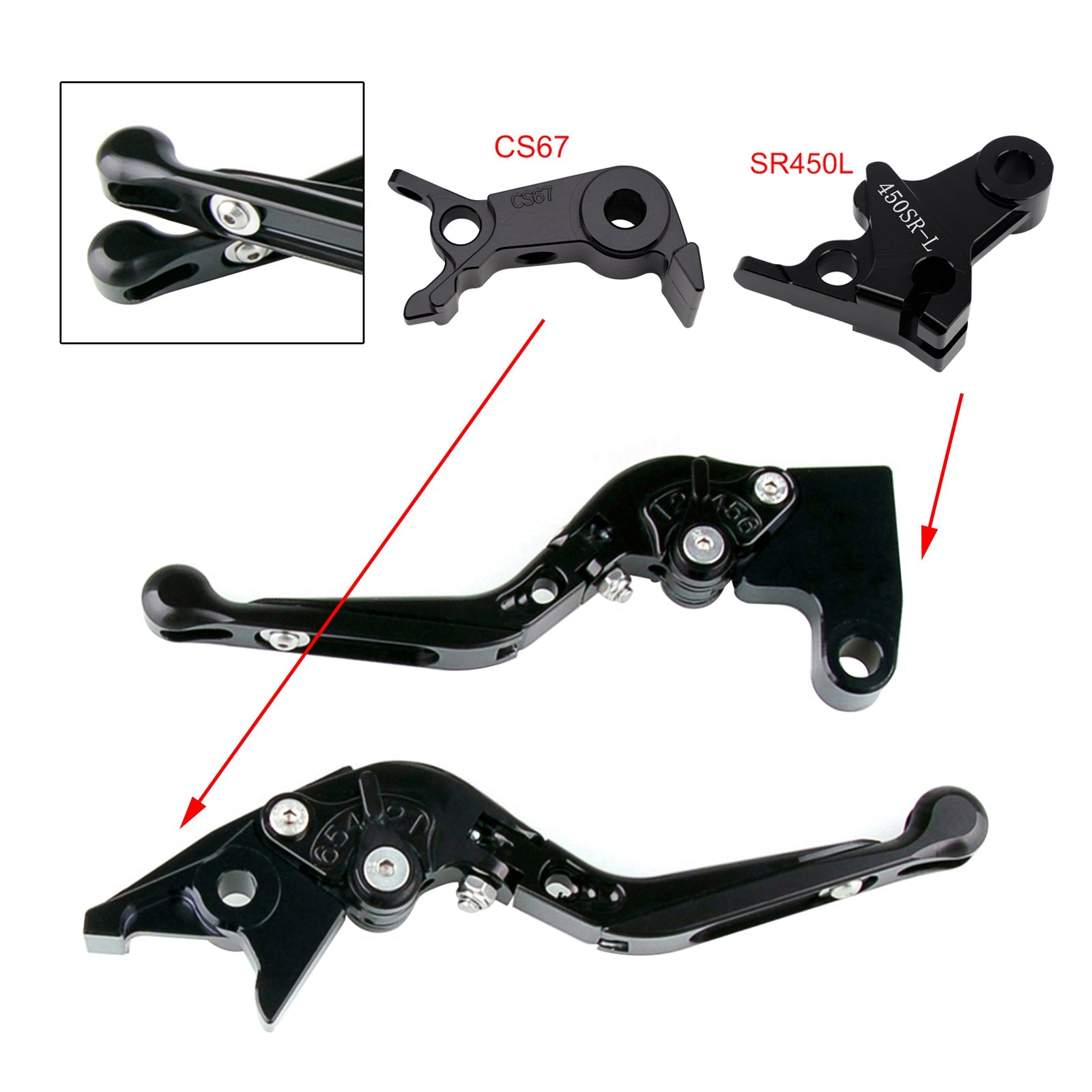 Levier de frein et d'embrayage réglable compatible avec VOGE DS900X 900DSX 2024-2026