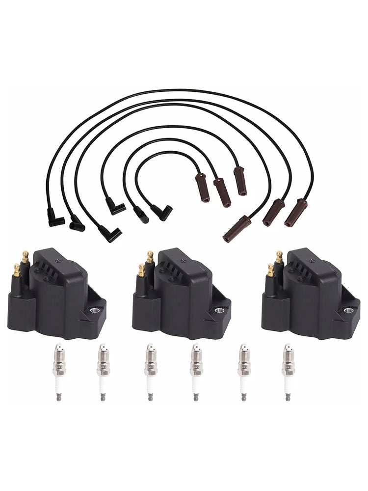 6x Bougie d'allumage + 3x Bobine d'allumage DR39 + 6x Fils pour Buick Lucerne 3.8L 96-08