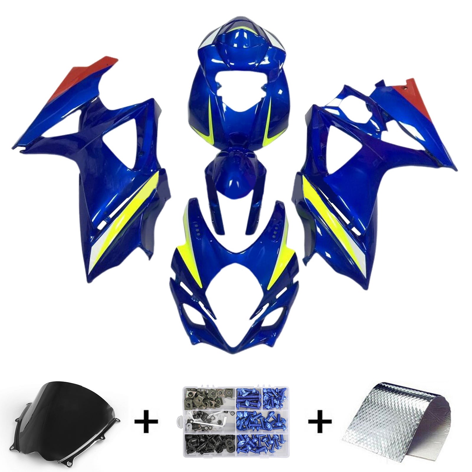 Amotopart Suzuki GSXR1000 2007-2008 K7 Kit carenatura carrozzeria in plastica ABS