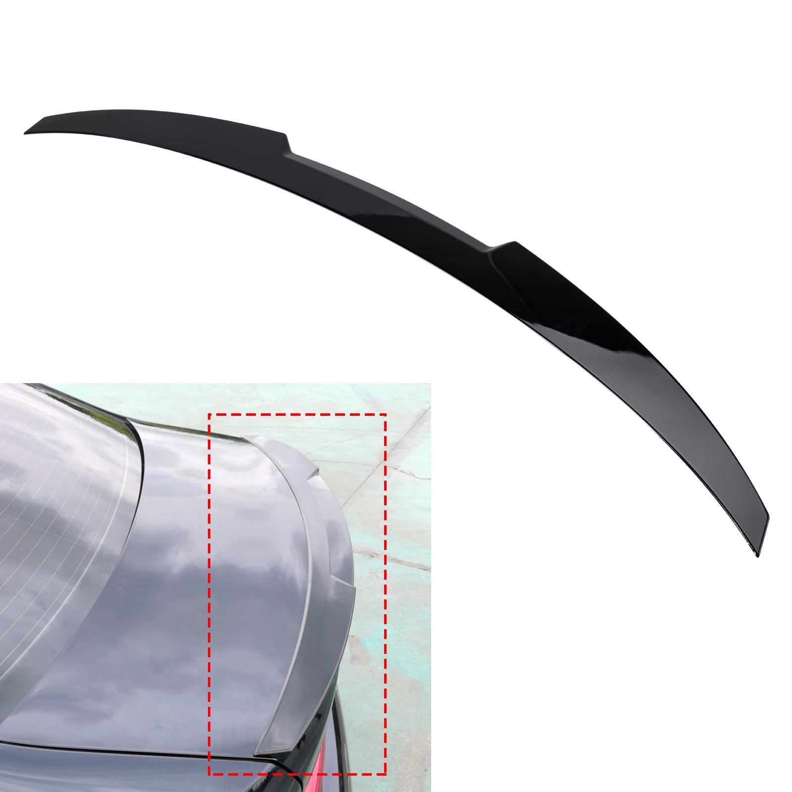 Czarny błyszczący tylny spoiler bagażnika do BMW serii 3 G20 G80 2018+ M4 style