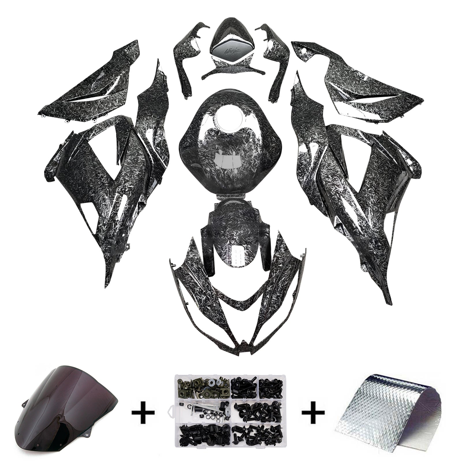 Kit de carénage par injection, carrosserie en plastique ABS pour Kawasaki ZX6R 636 2013-2018