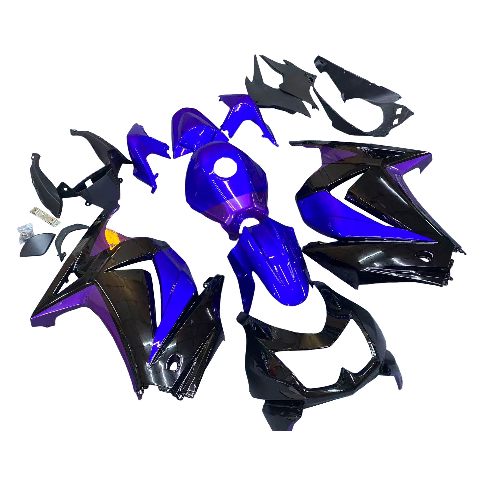 Kit de carénage injecté en plastique ABS pour Kawasaki EX250 Ninja250R 2008-2012