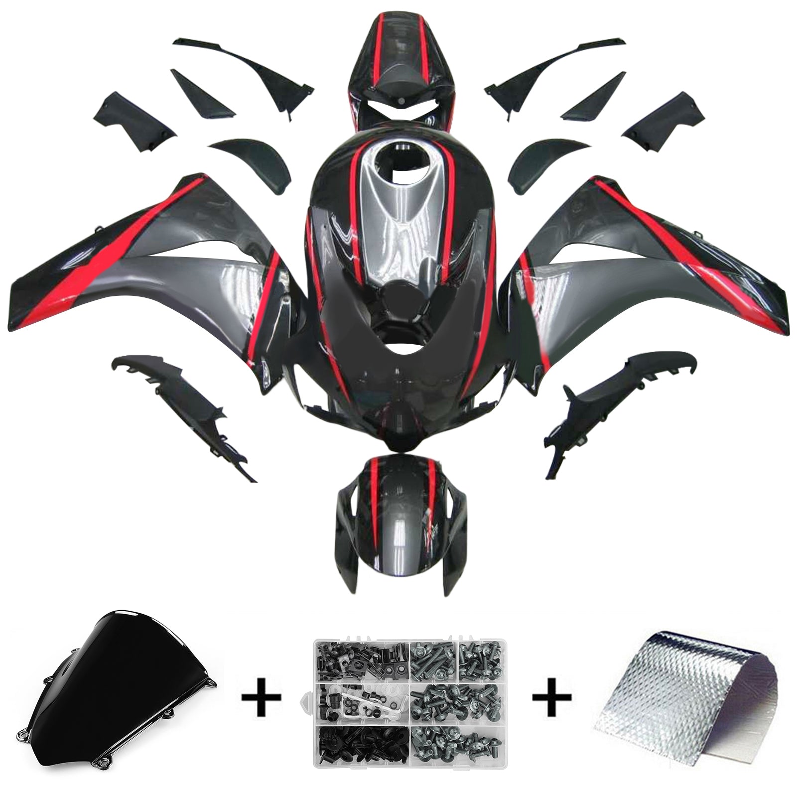 Kit de carénage injecté en plastique ABS pour Honda CBR1000RR 2008-2011