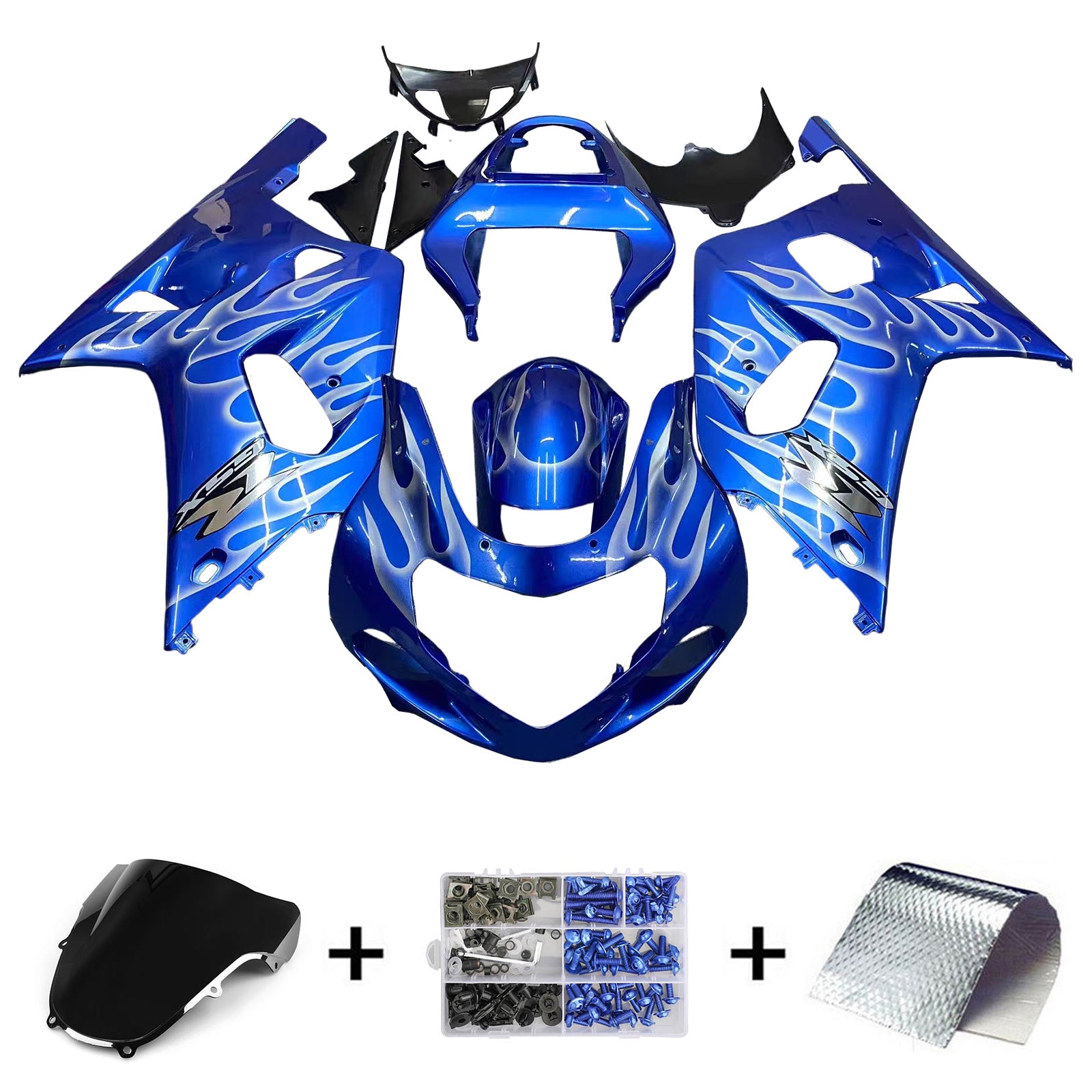 Kit de carénage en plastique ABS pour Suzuki GSXR600 2001-2003 GSXR750 2000-2003 K1