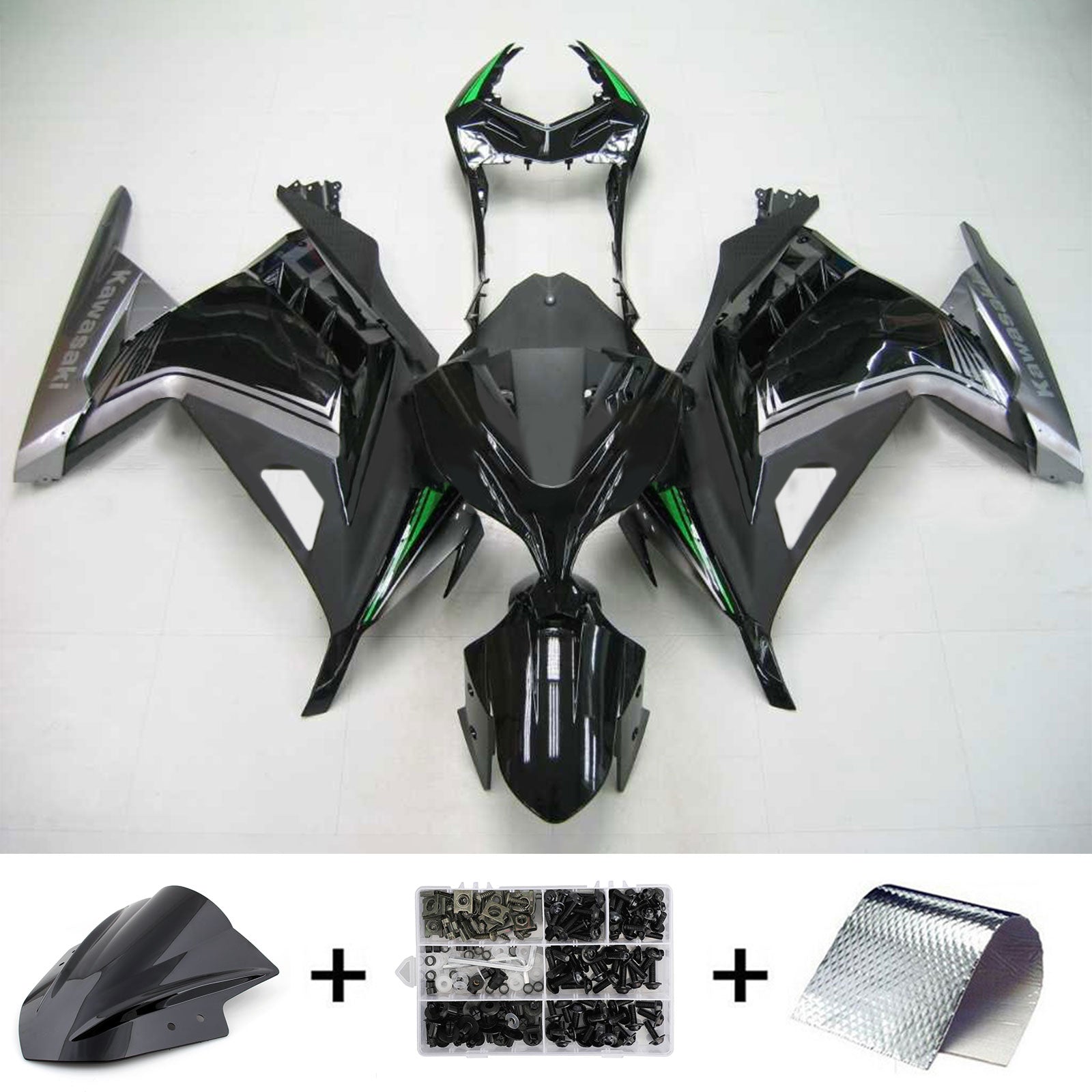 2013-2017 Kawasaki EX300 / Ninja300 Kit de carenado de inyección de carrocería de plástico ABS