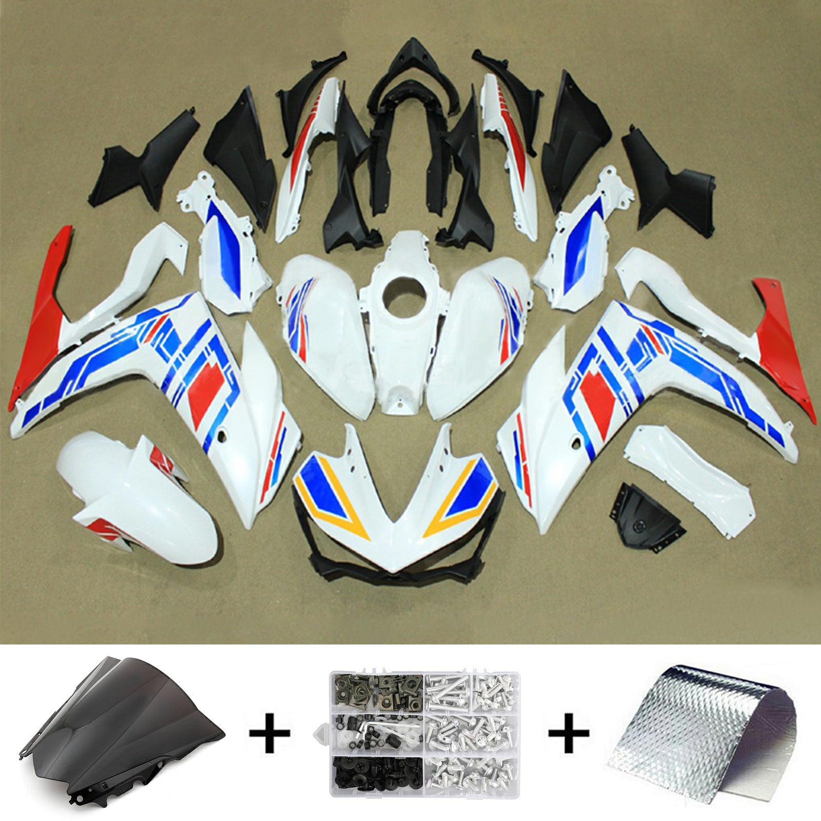 Kit de carénage en plastique ABS injecté pour Yamaha YZF-R3 2014-2018 R25 2015-2017