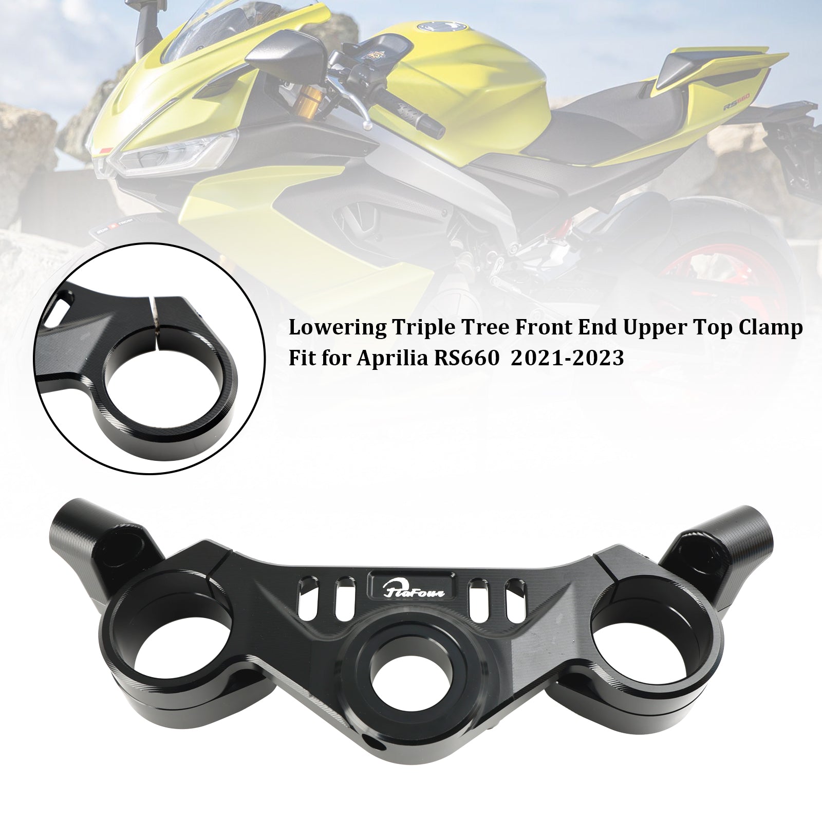 Abrazadera de descenso de triple eje delantero superior para Aprilia RS 660 RS660 2021-2023