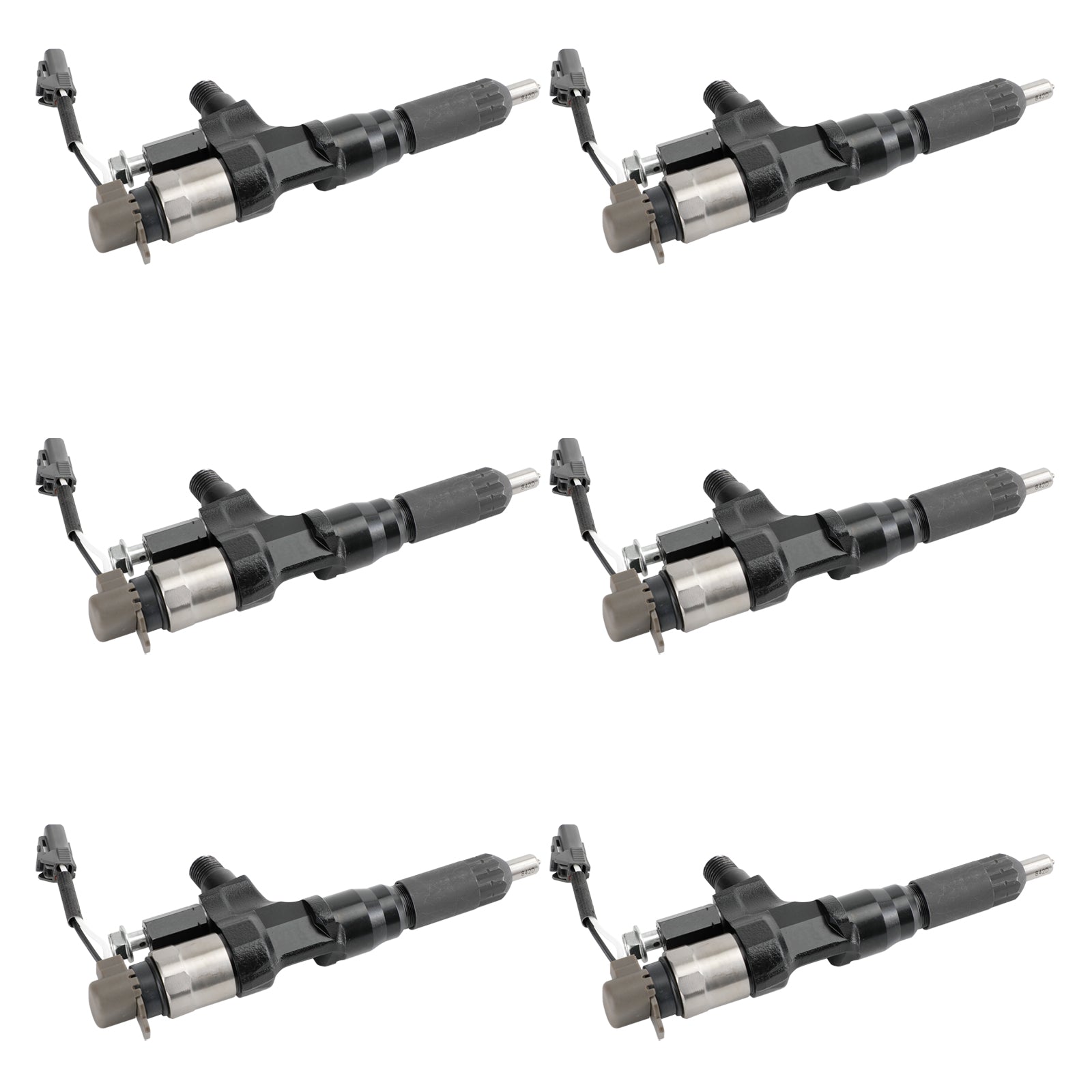 6PCS Fuel Injectors 095000-6593 Pour Denso Pour Hino J08E Pour Kobelco SK330-8