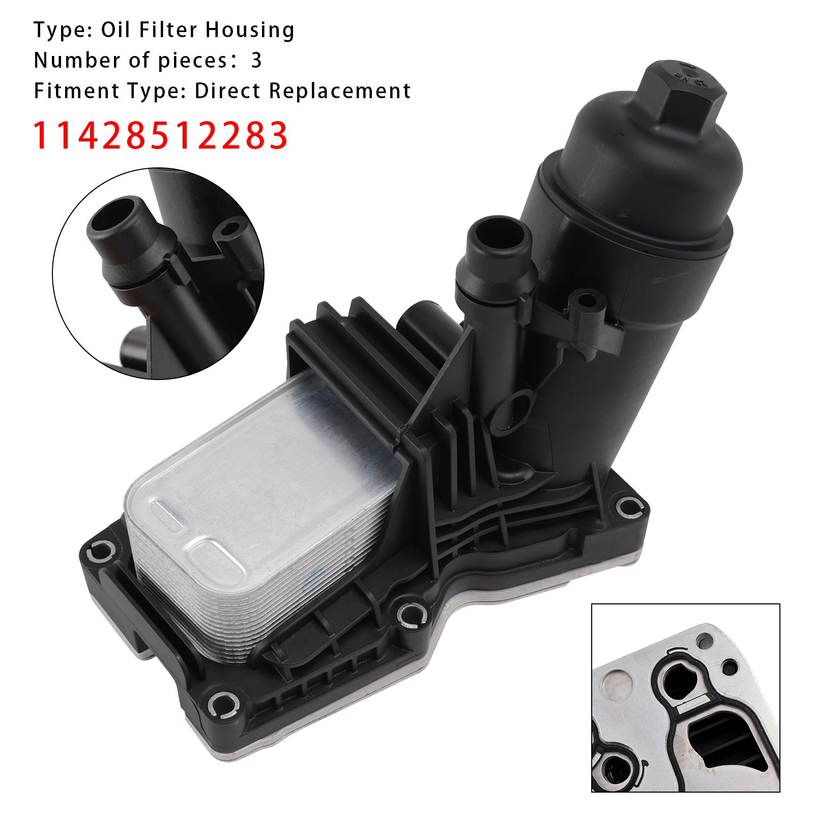 Boîtier de filtre à huile et joints pour refroidisseur d'huile LCI BMW 3' F30 2014-2016 11428512283