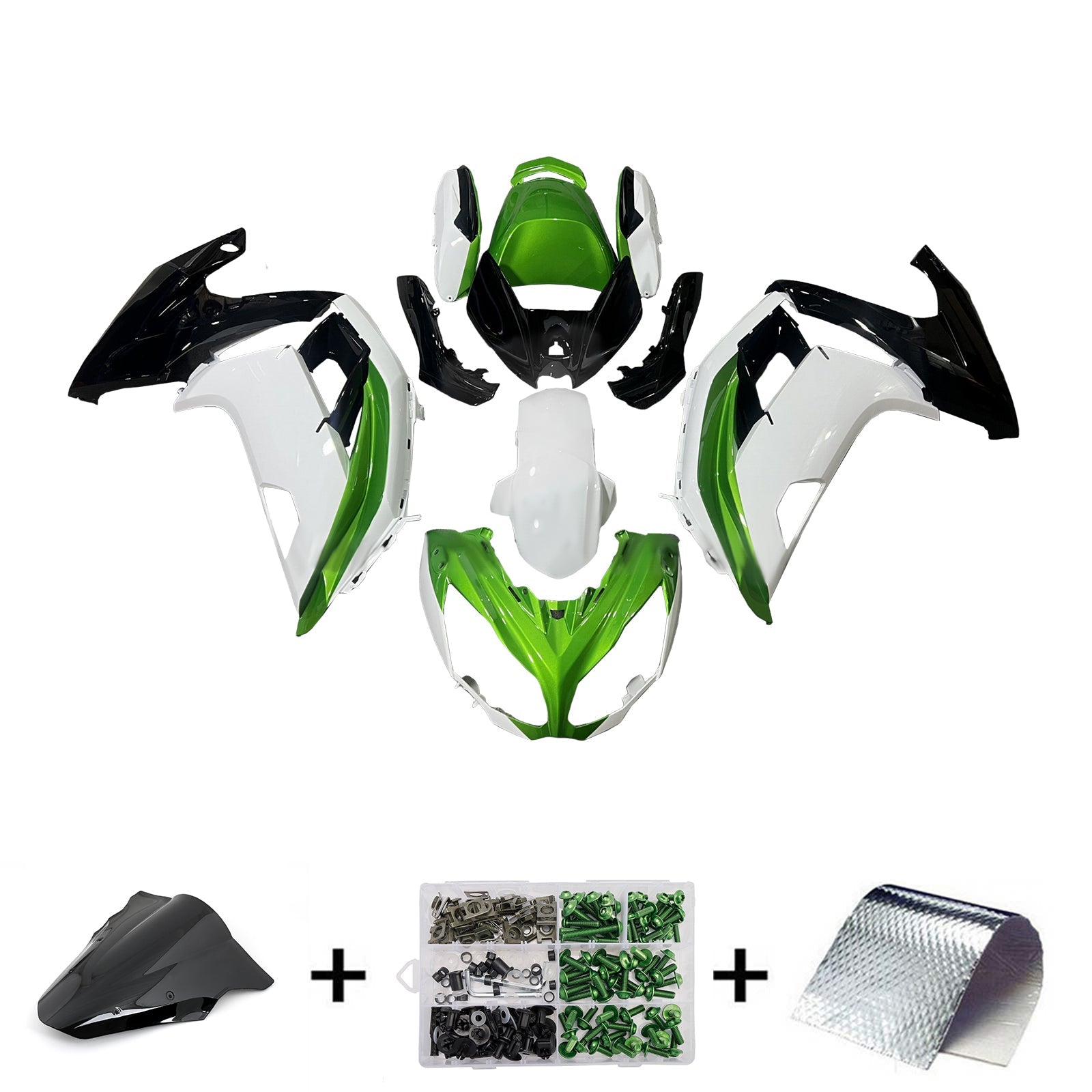 Kit di carenatura a iniezione, corpo in plastica ABS per Kawasaki ER-6F Ninja650 2012-2016