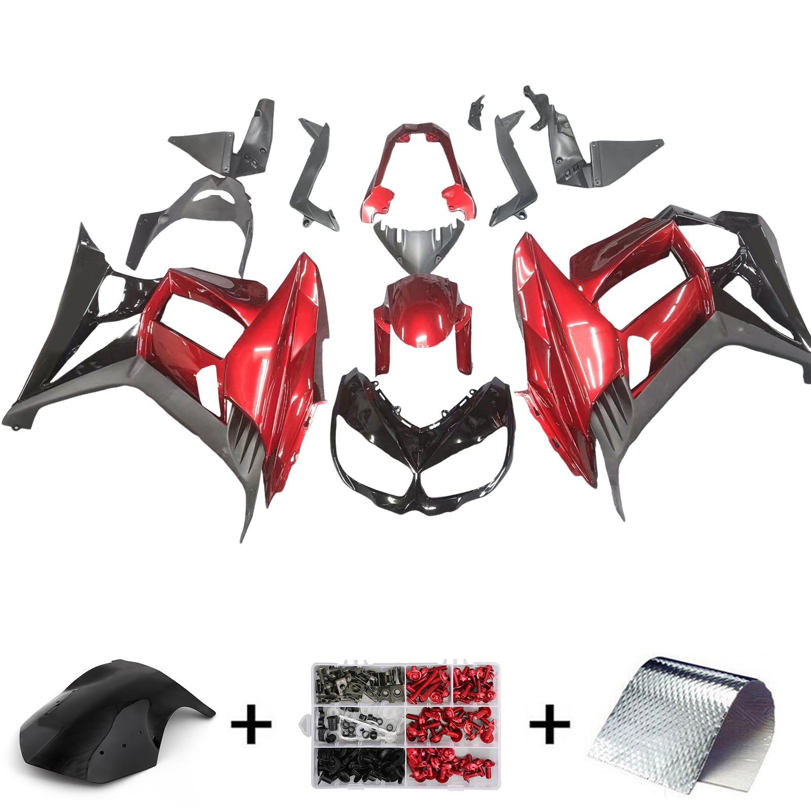 Kit de carénage en plastique ABS injecté compatible avec Kawasaki Z1000SX 2010-2015