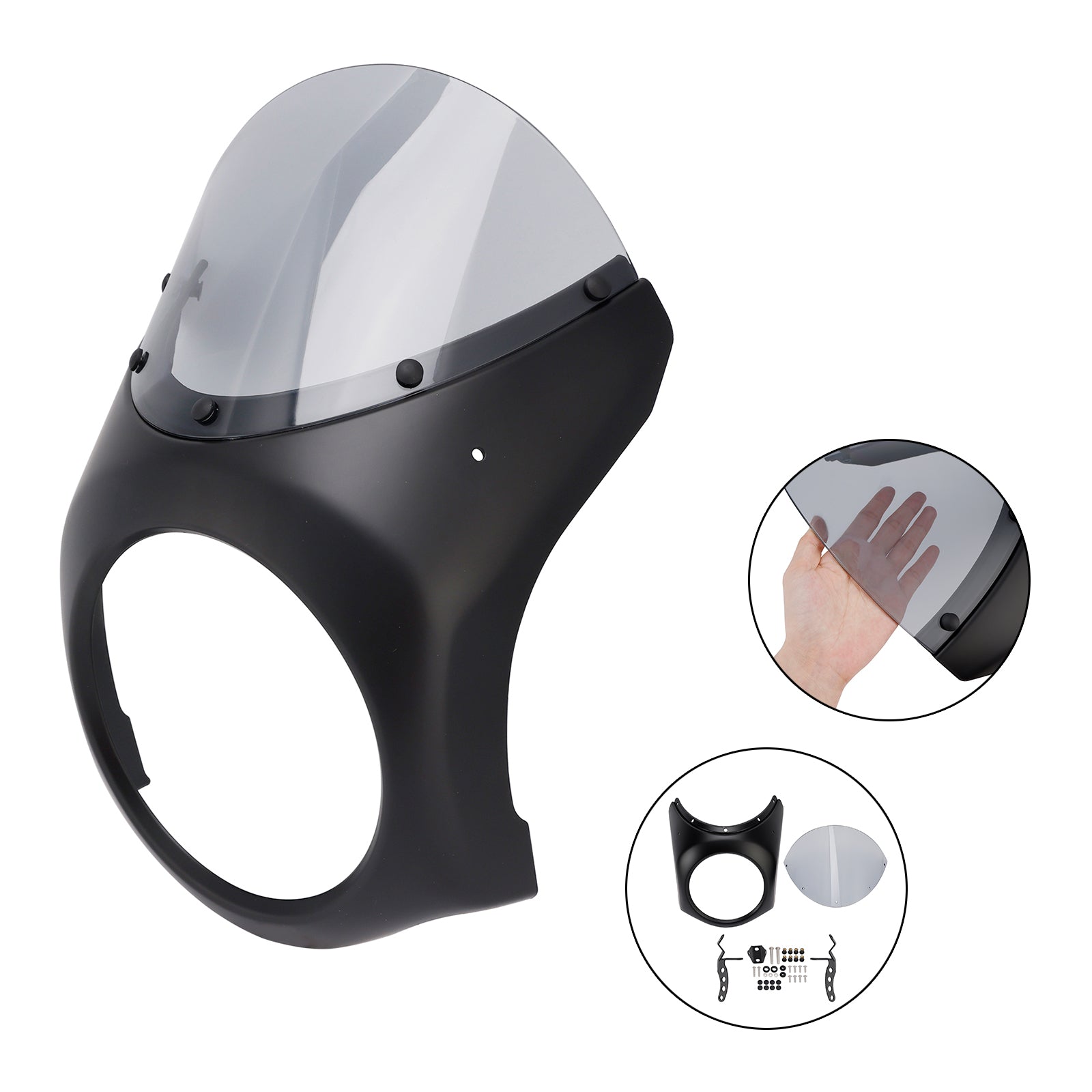 Fiera del parabrezza del faro per eliminatori Kawasaki 500 2024-2025