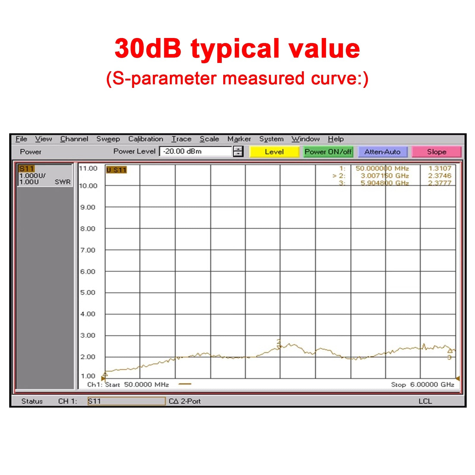 Radiotaajuusvahvistin 50 M-6 GHz 20 dB 30 dB LNA ennen korkean kohinan signaalia