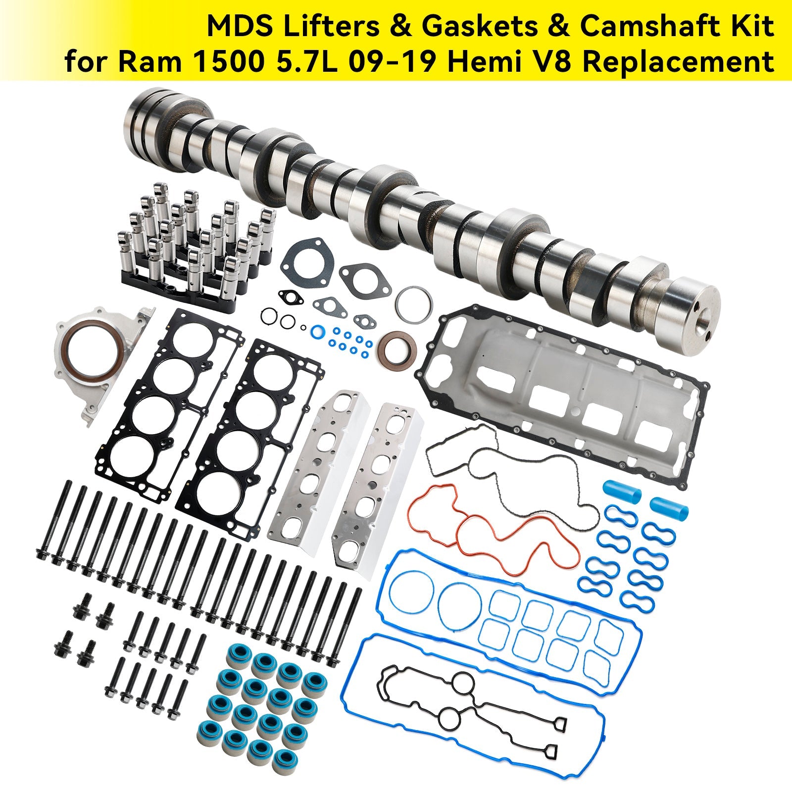 Kit sollevatori, guarnizioni e albero a camme MDS per sostituzione Ram 1500 5.7L 09-19 Hemi V8