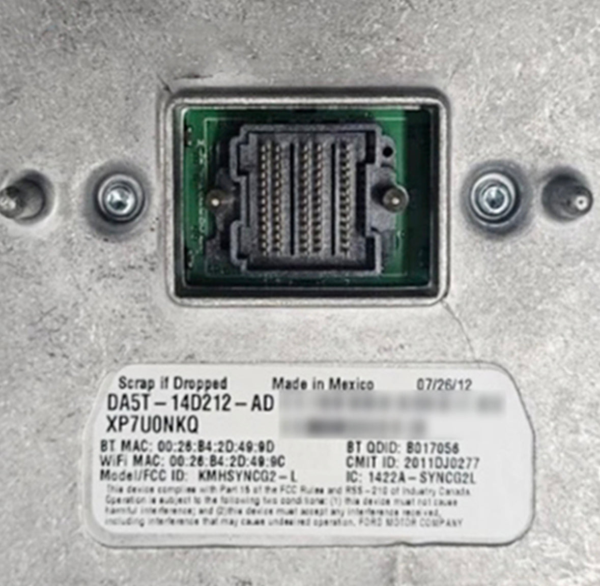 Modulo di navigazione Sync 2 APIM per Ford, programmato con VIN NAV DA8T-14F239-BK