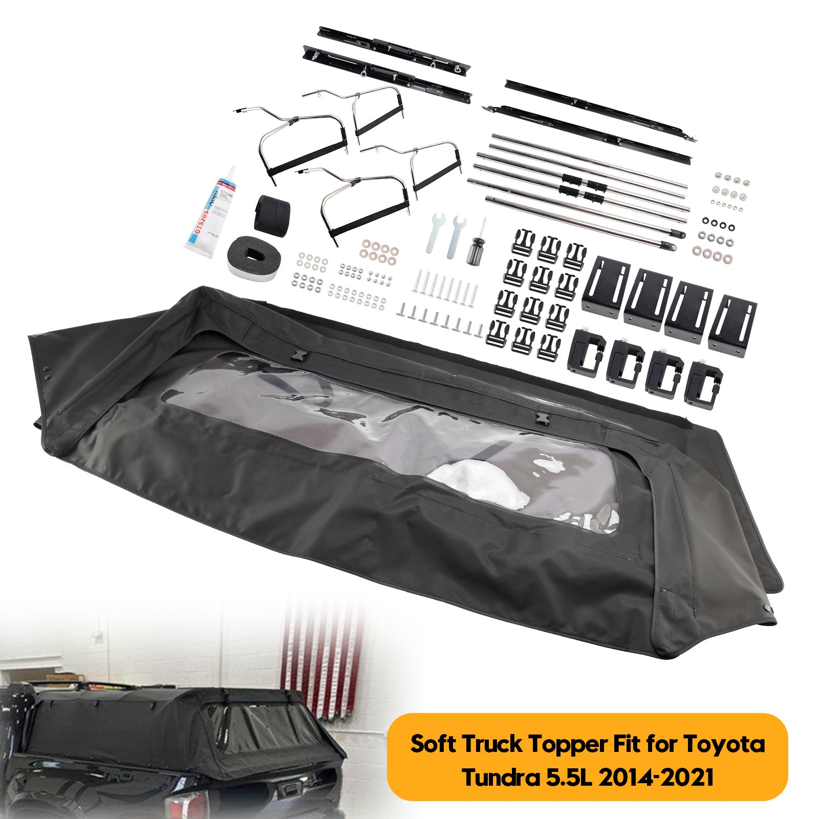 Surmatelas souple pour camion Toyota Tundra 5,5 L 2014-2021