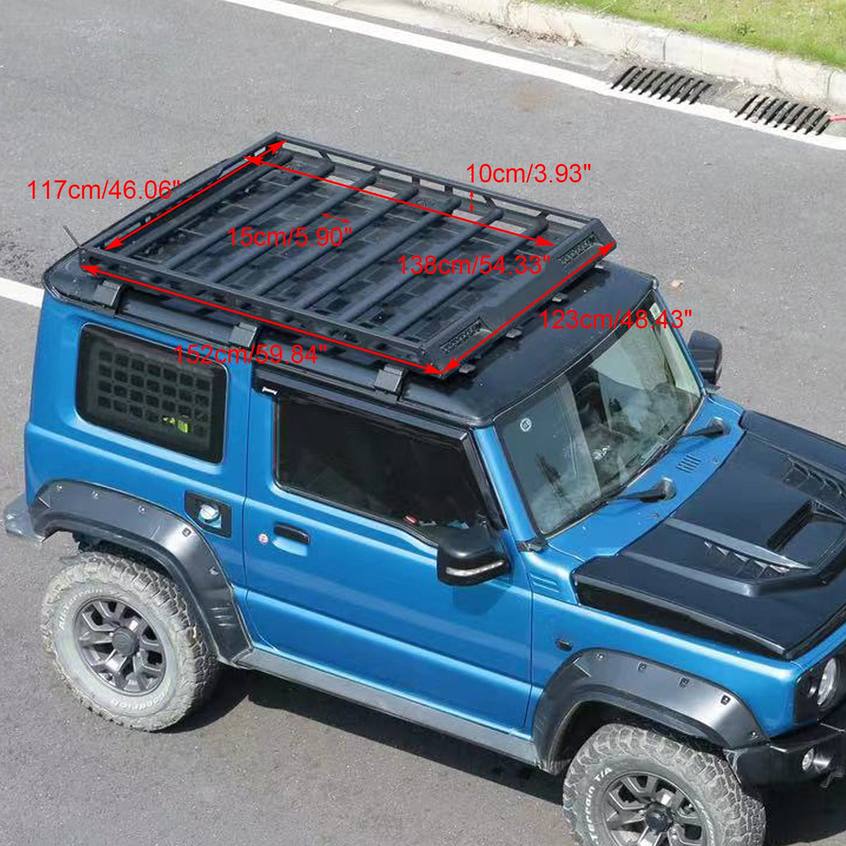 Barres de toit en aluminium pour Suzuki Jimny JB64 JB74 (2019-2026)