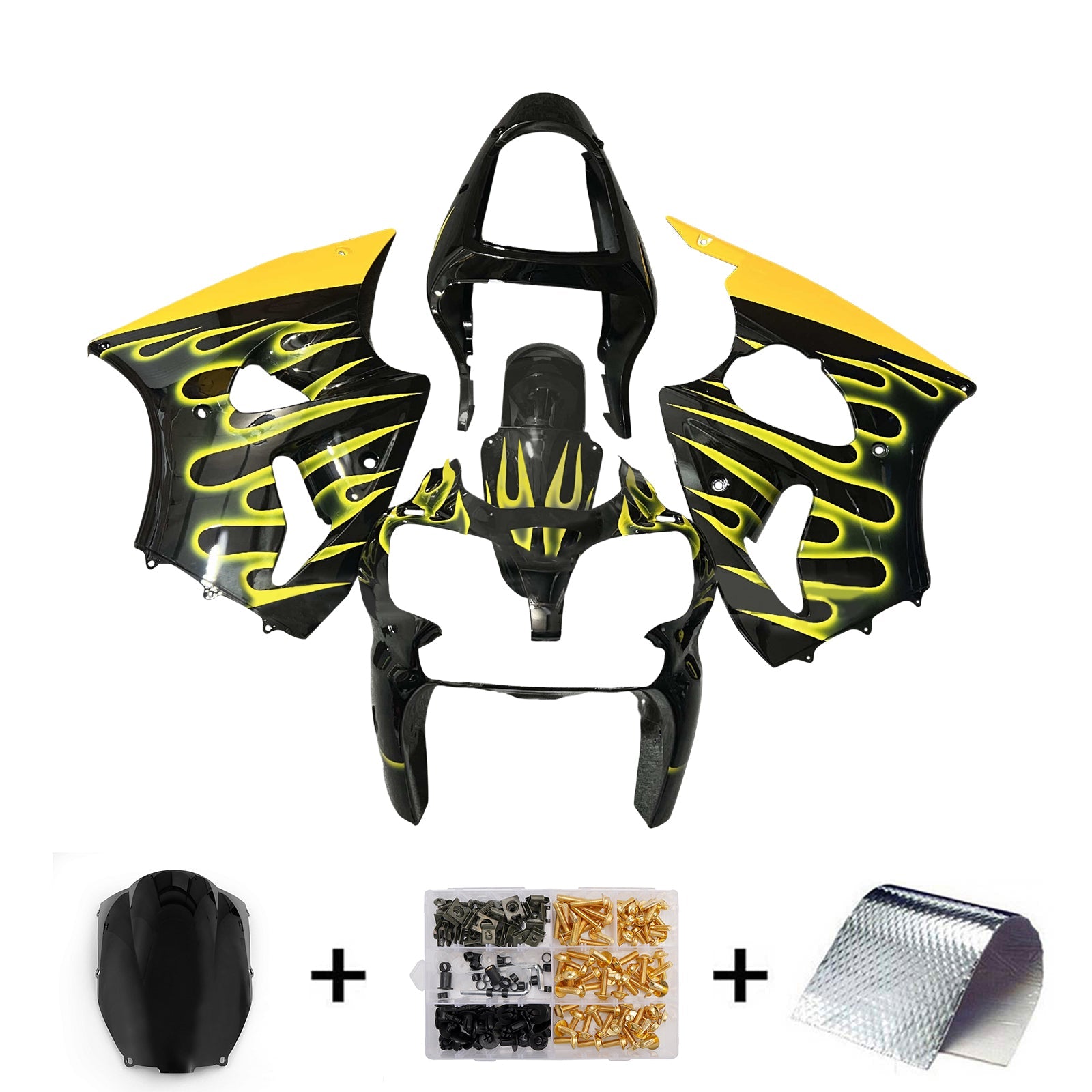 Kit de carénage par injection pour Kawasaki ZX6R 636 2000-2002 ZZR600 2005-2008