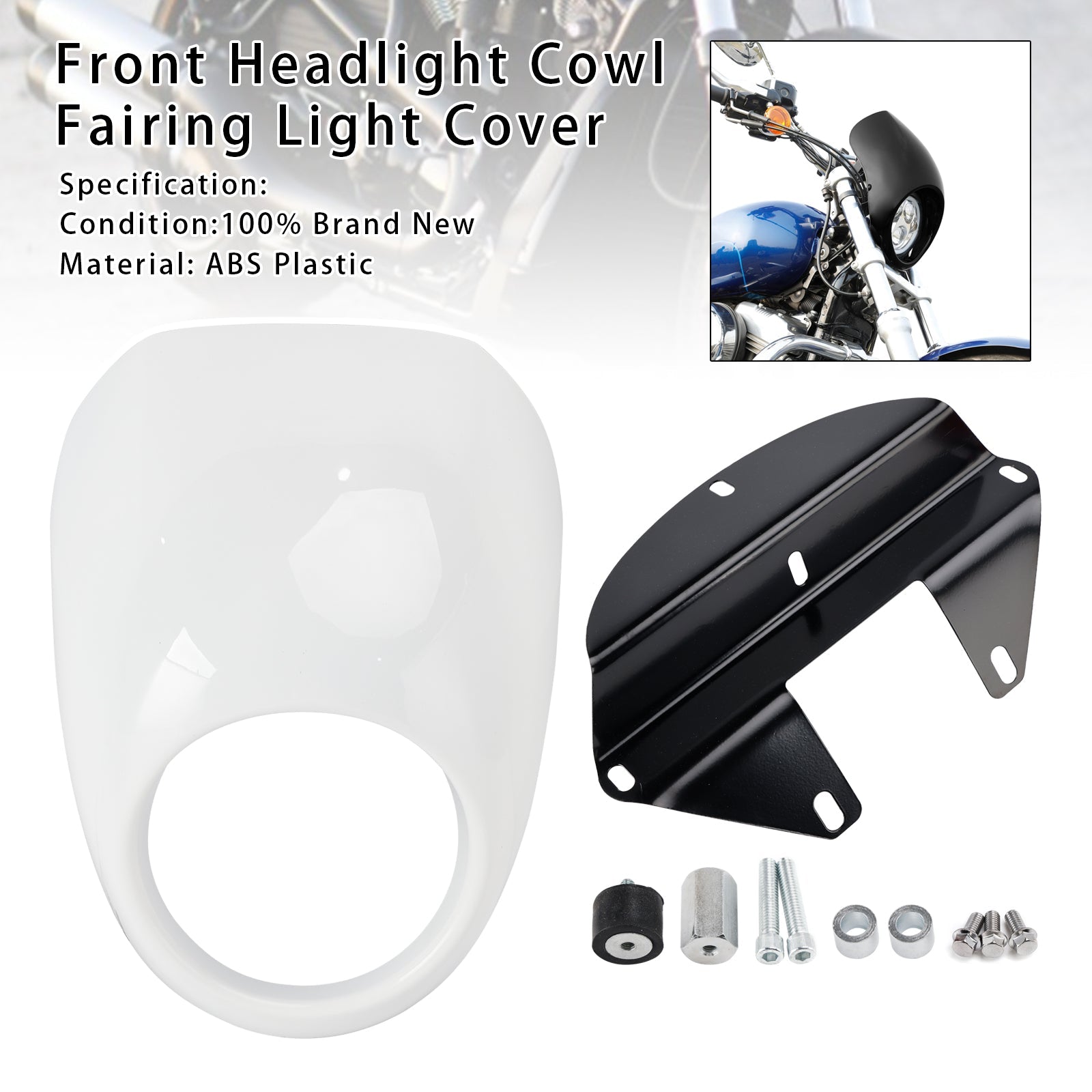 Cache de phare pour Sportster Dyna XL 883 1200 FX (à partir de 1973)