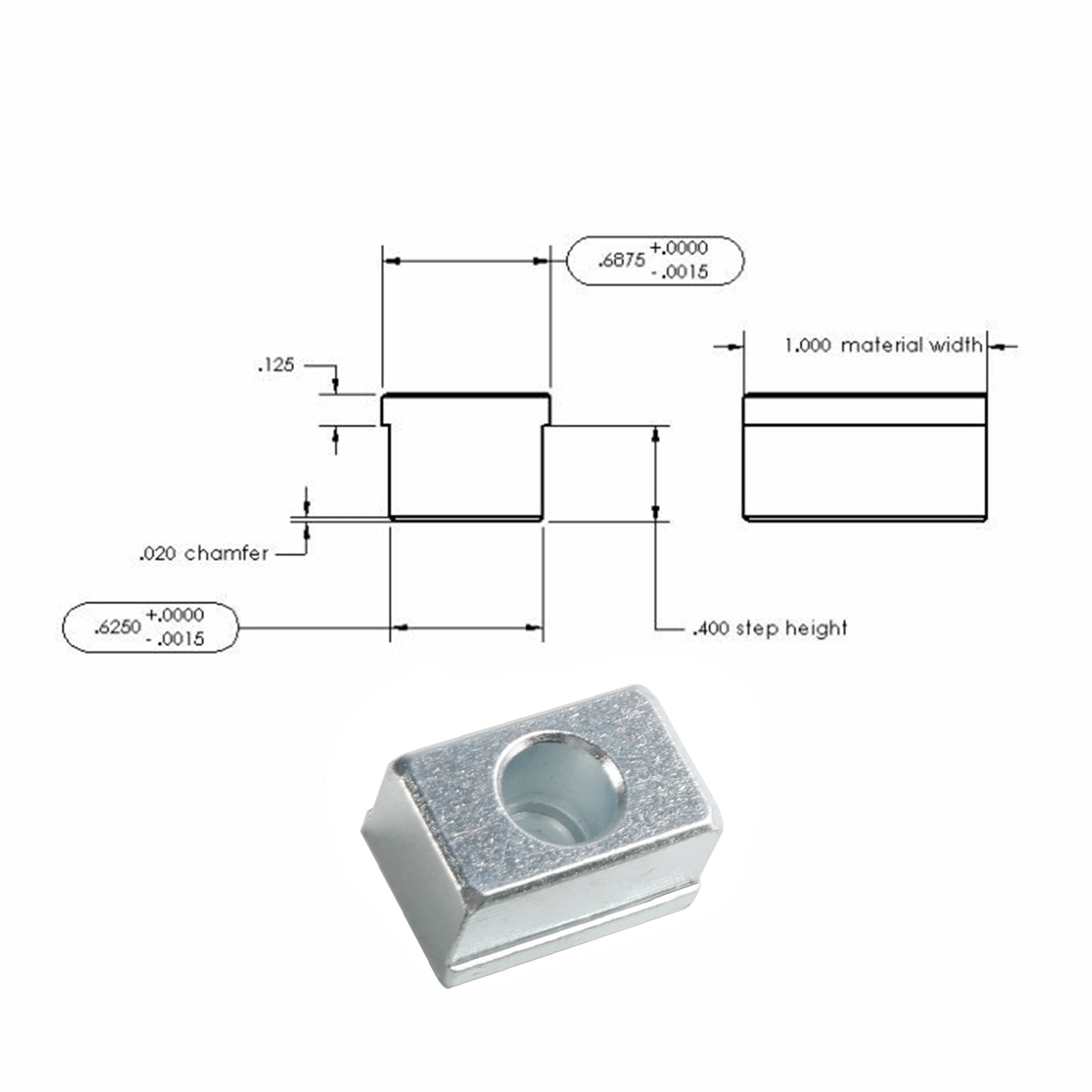 Tornillo de banco con llave escalonada estilo Kurt 4140 de acero de 11/16 x 5/8 pulgadas