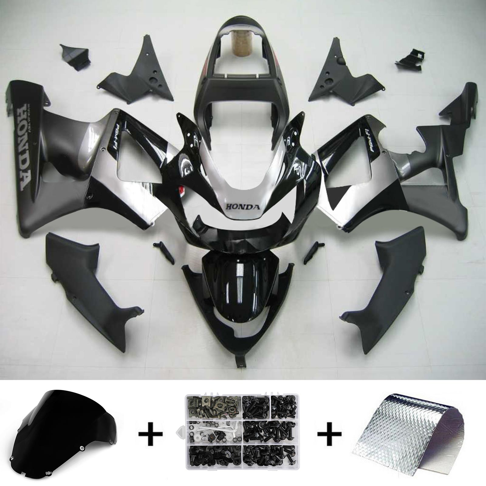 2000-2001 Honda CBR929RR Kit de carenado de carrocería de inyección de plástico ABS