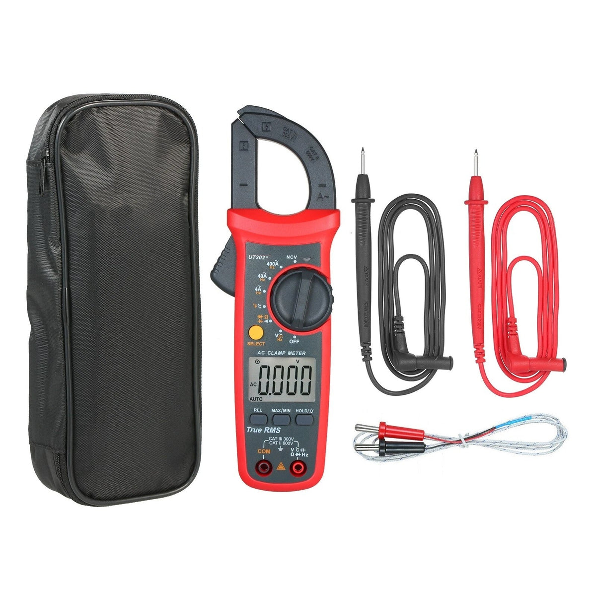 UT202+ handmultimeter, automatische bereikselectie, True RMS-stroomtang met LCD-scherm