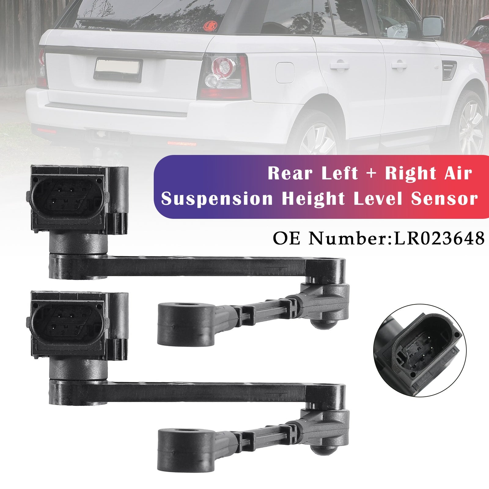 2x sensore di livello delle sospensioni pneumatiche posteriori LR023648 per Range Rover Sport 05-13